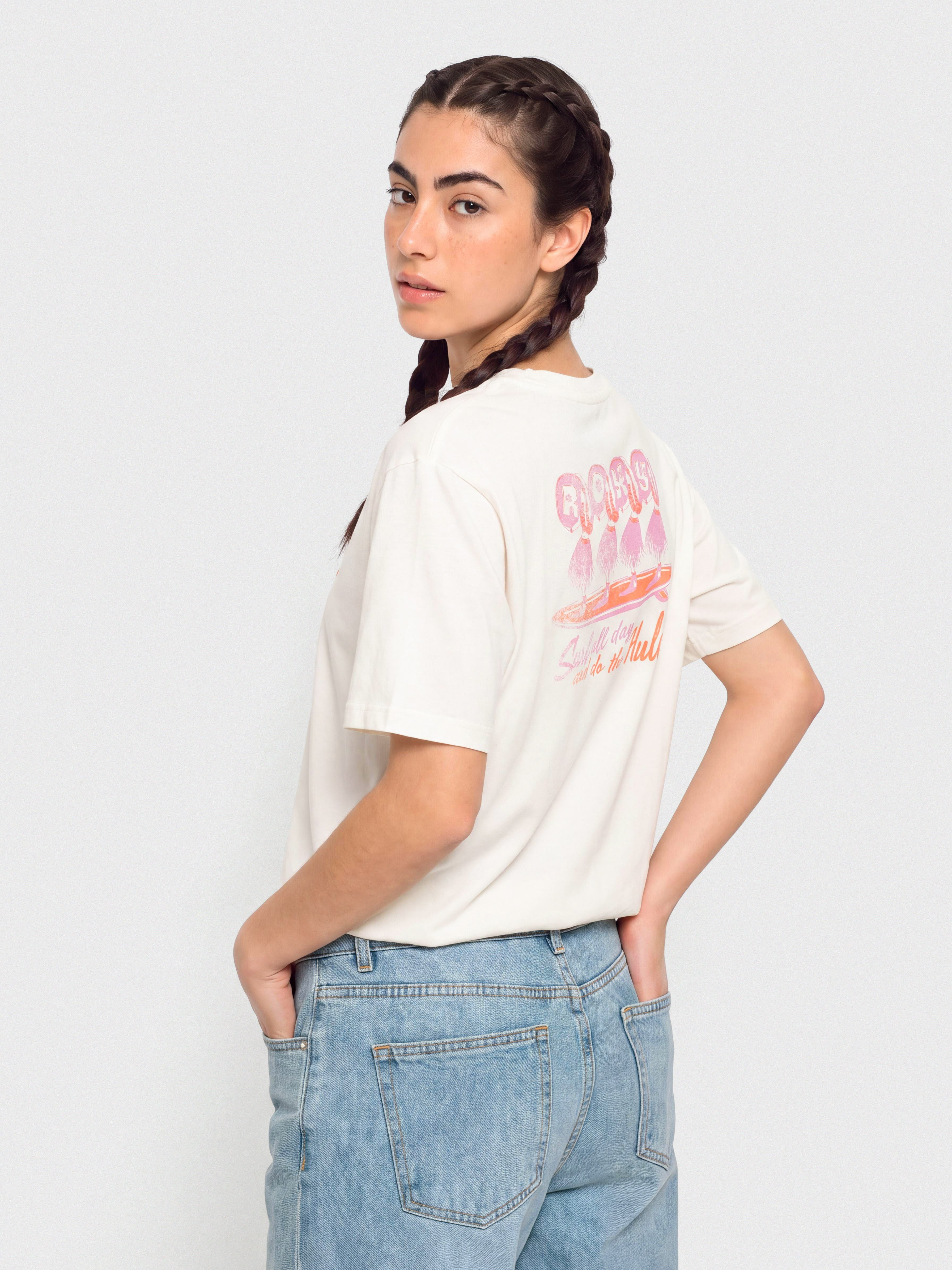 Tricou Roxy Oceanregular Poster Wmn (coconut milk)