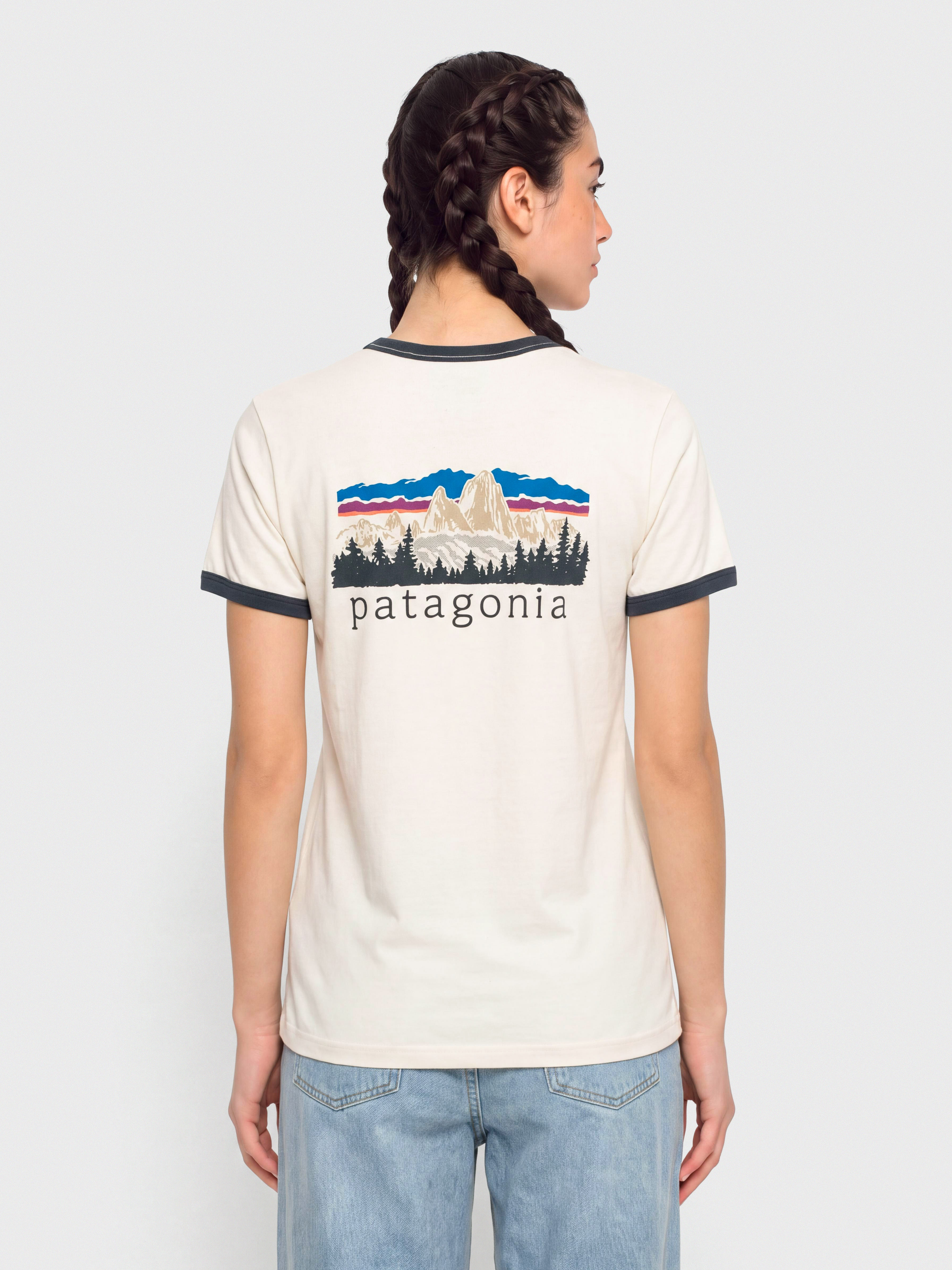 Tricou Patagonia Fitz Roy Foothills Ringer Wmn