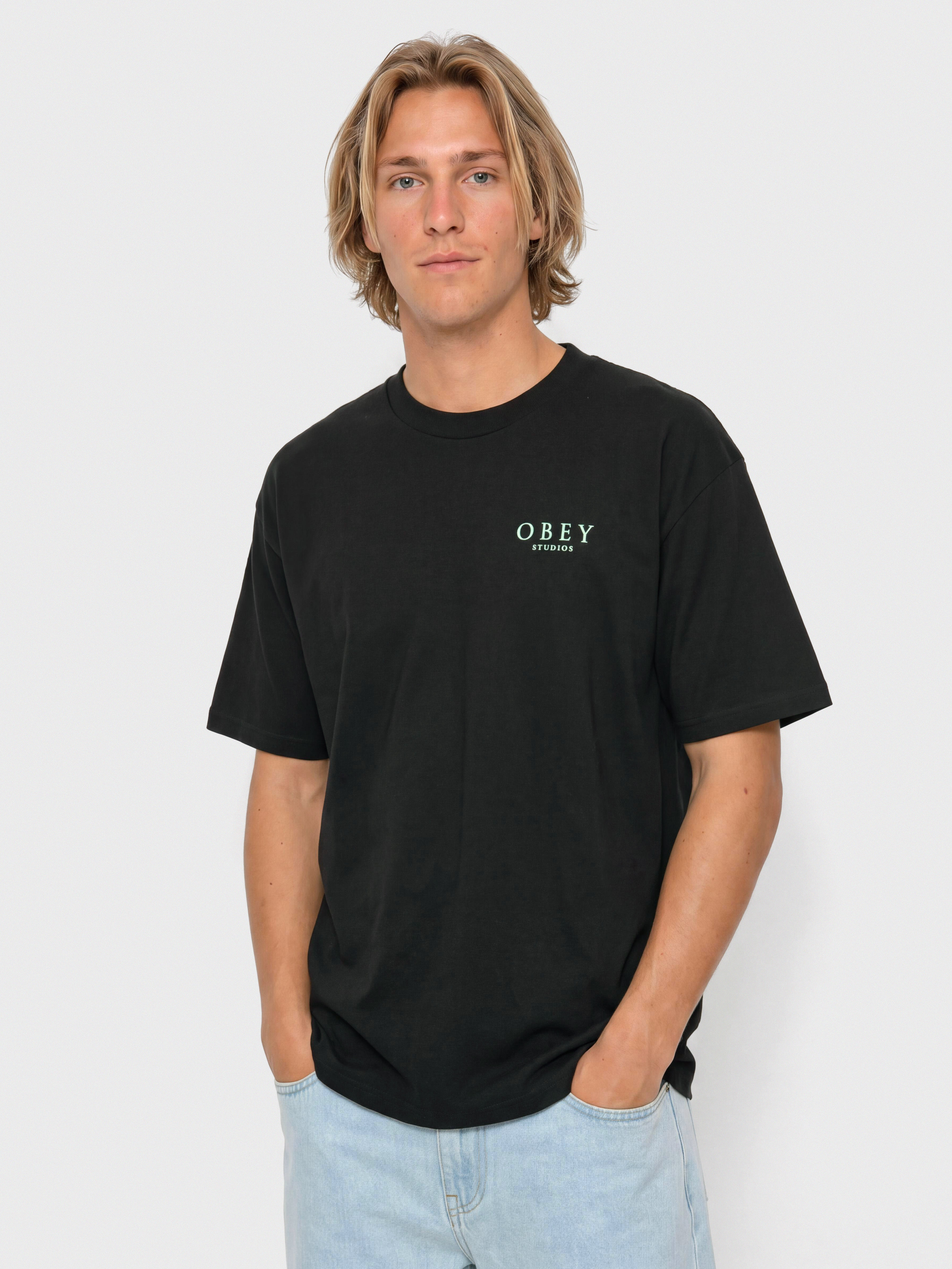 Tricou OBEY Flores Robus (black)