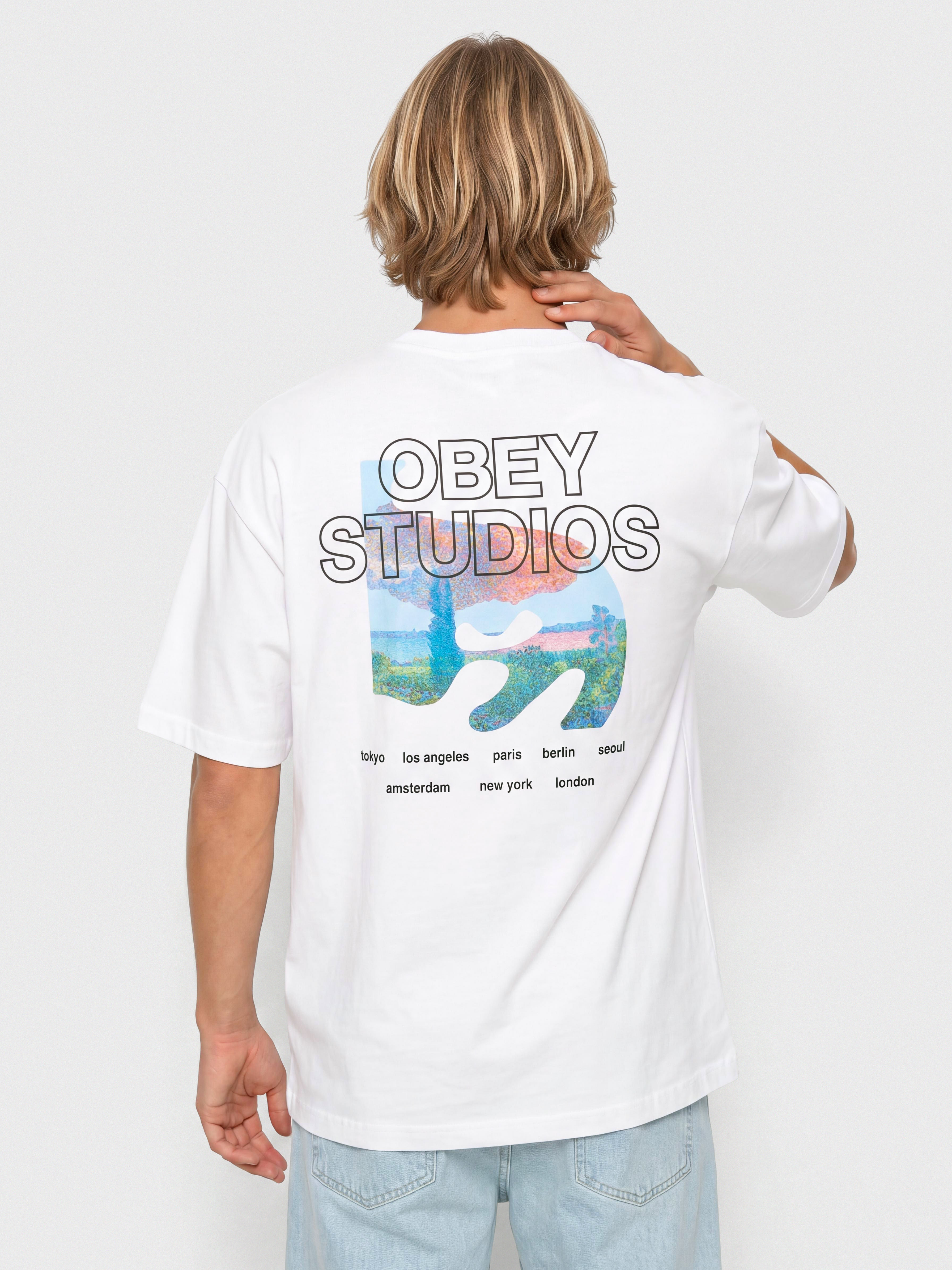 Tricou OBEY Pastures (white)