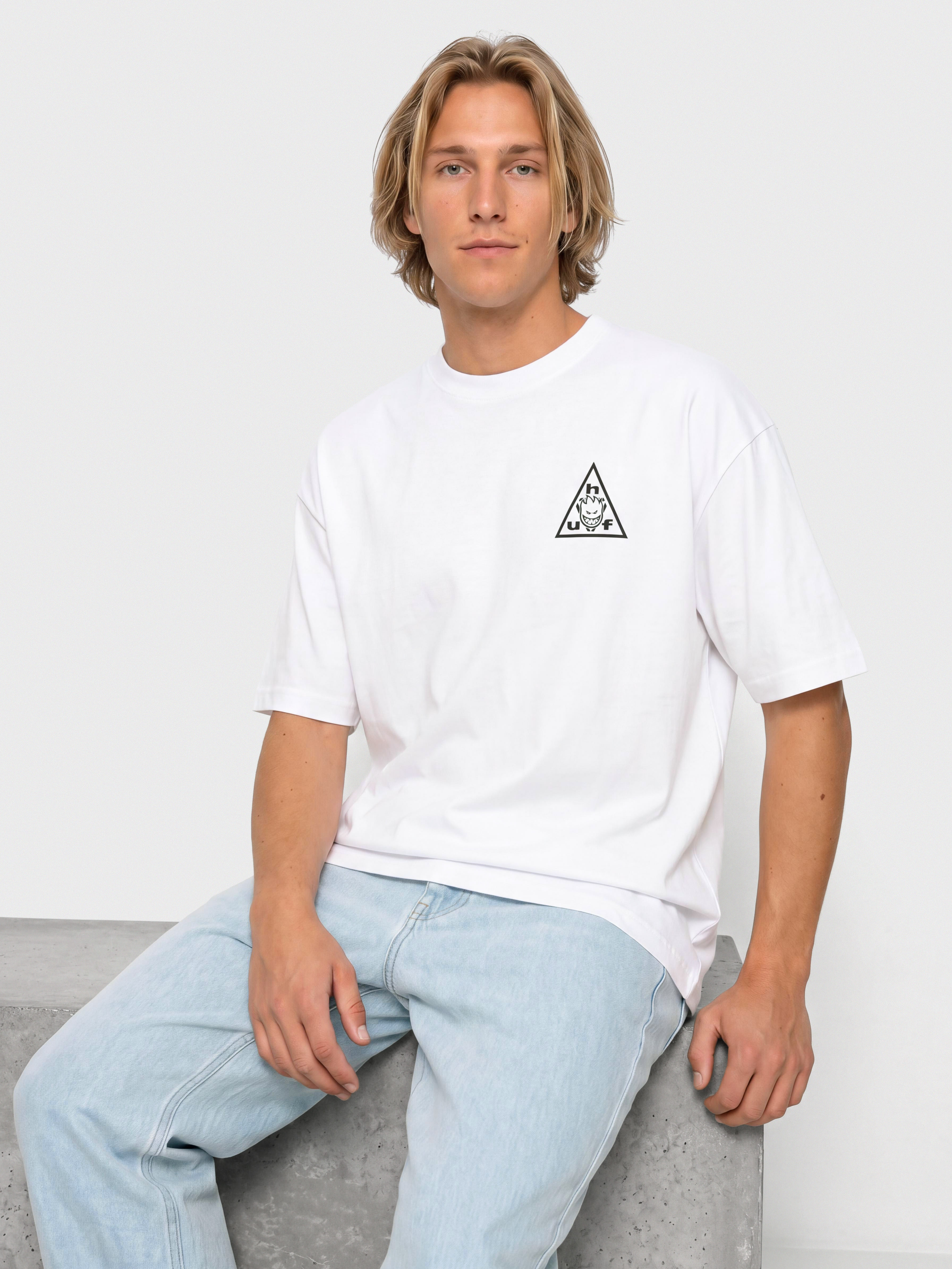 Tricou HUF X Spitfire Sticker TT (white)