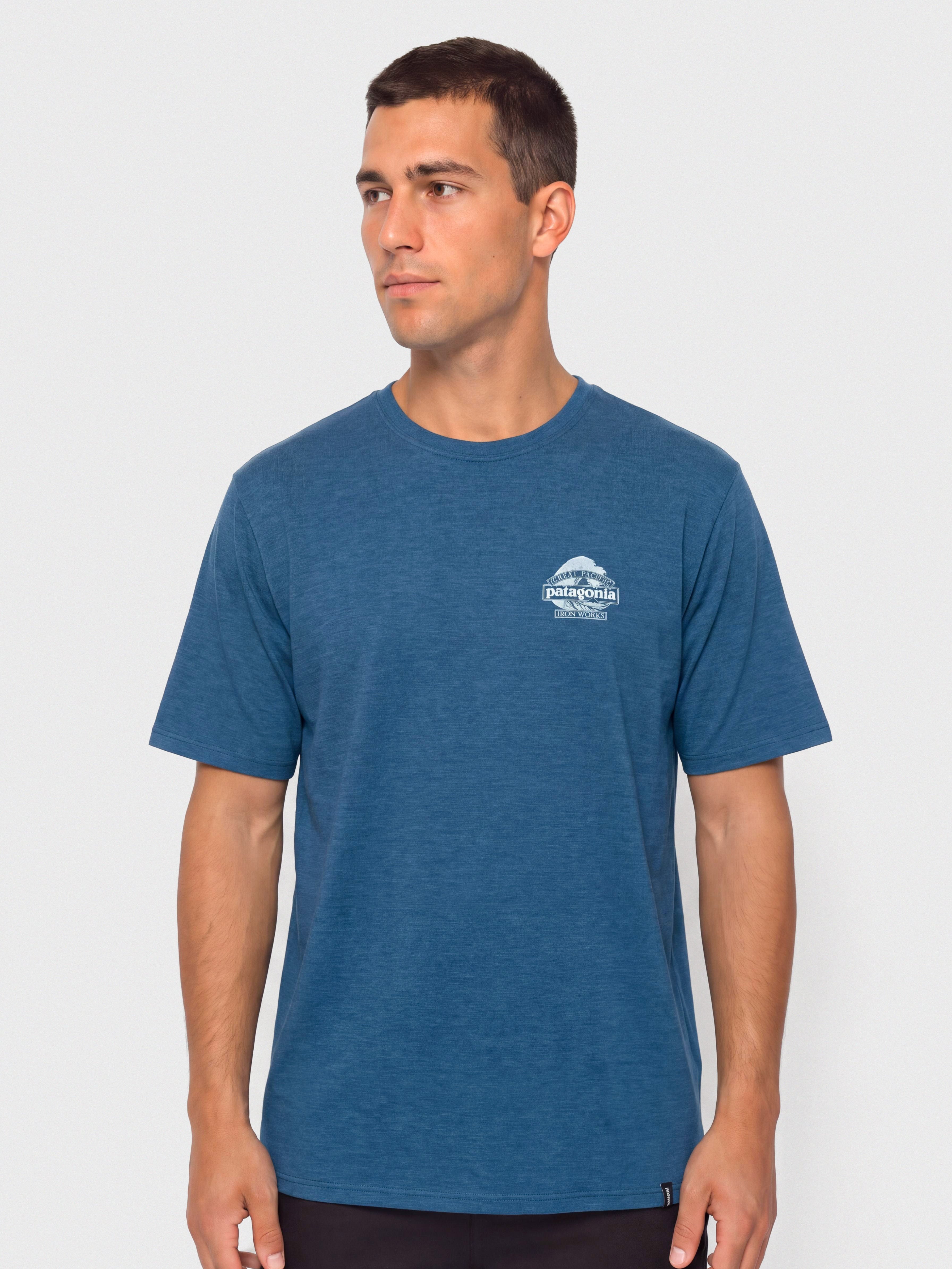 Tricou Patagonia Cap Cool Daily Great Waves (clement blue light clement blue x dye)