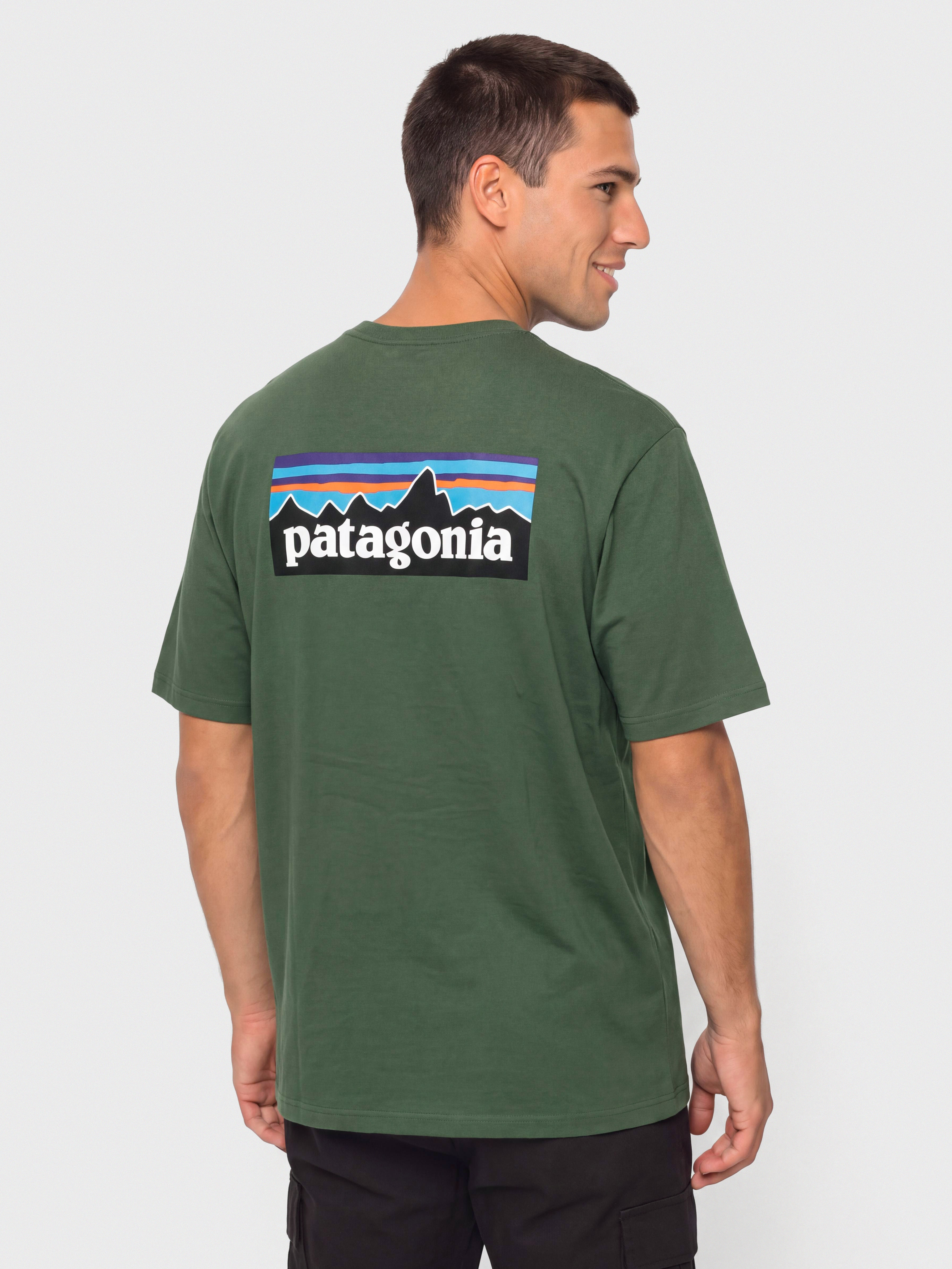 Tricou Patagonia P 6 Logo (canopy green)