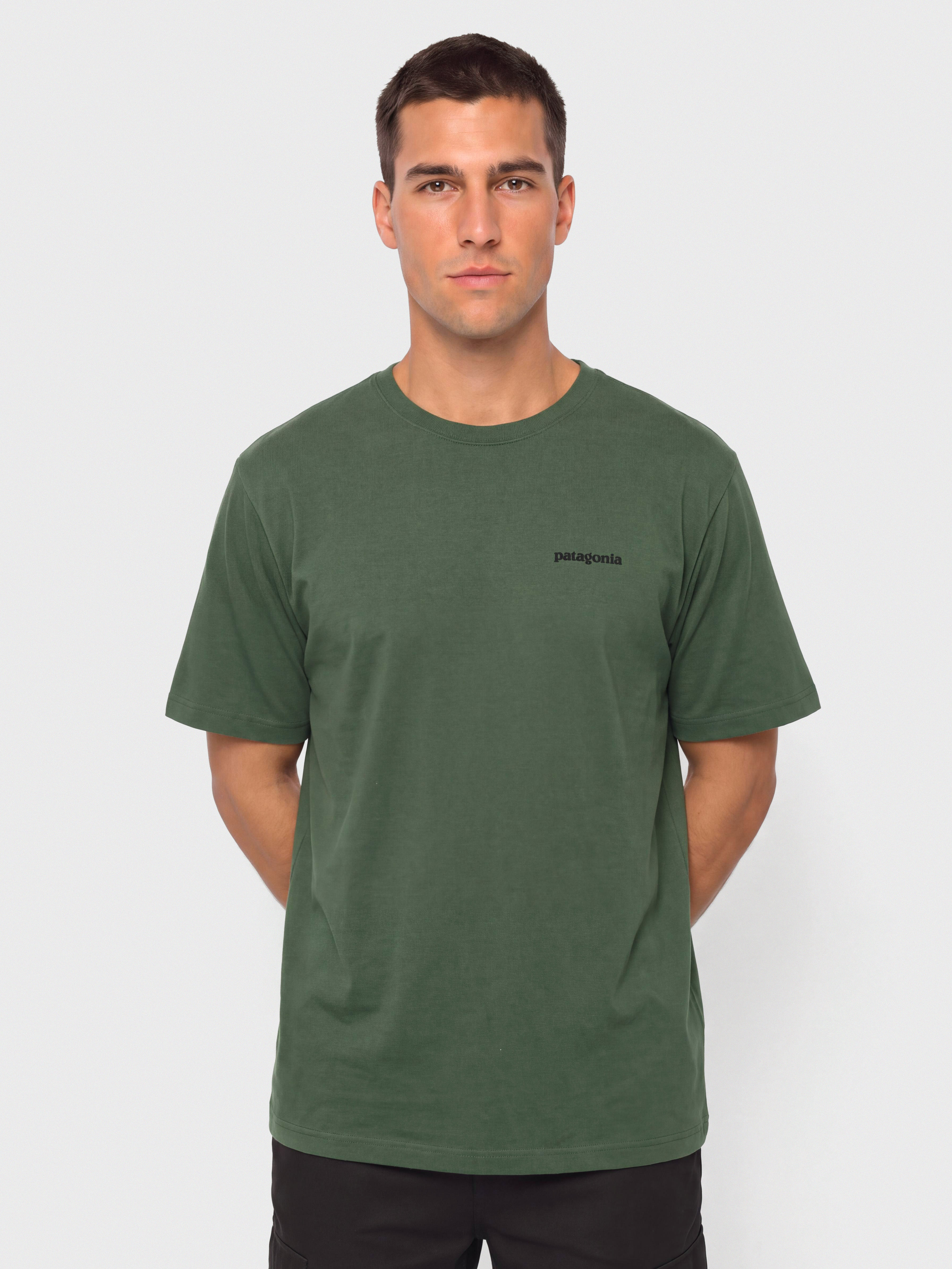 Tricou Patagonia P 6 Logo (canopy green)