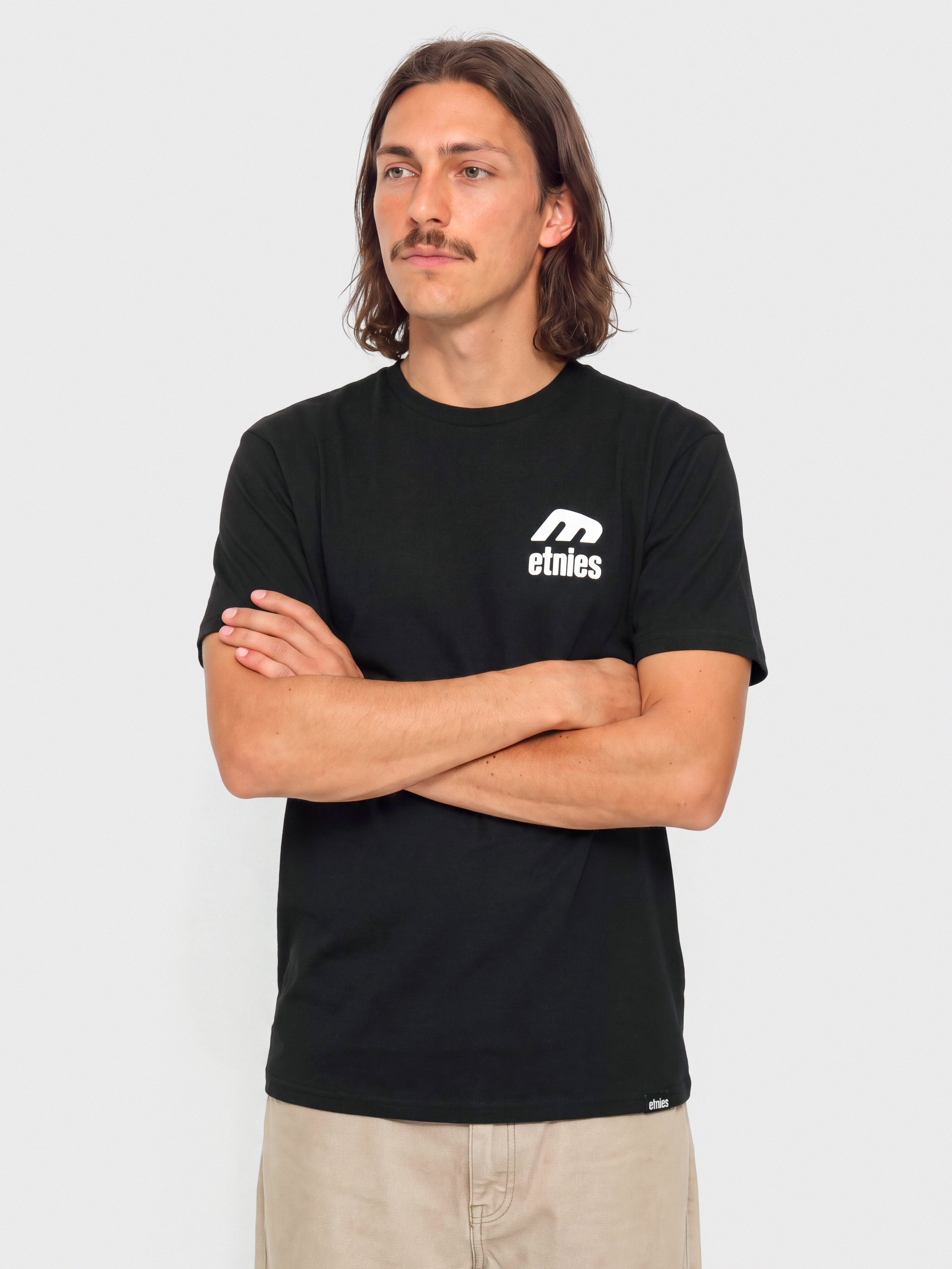 Tricou Etnies Team (black/white)