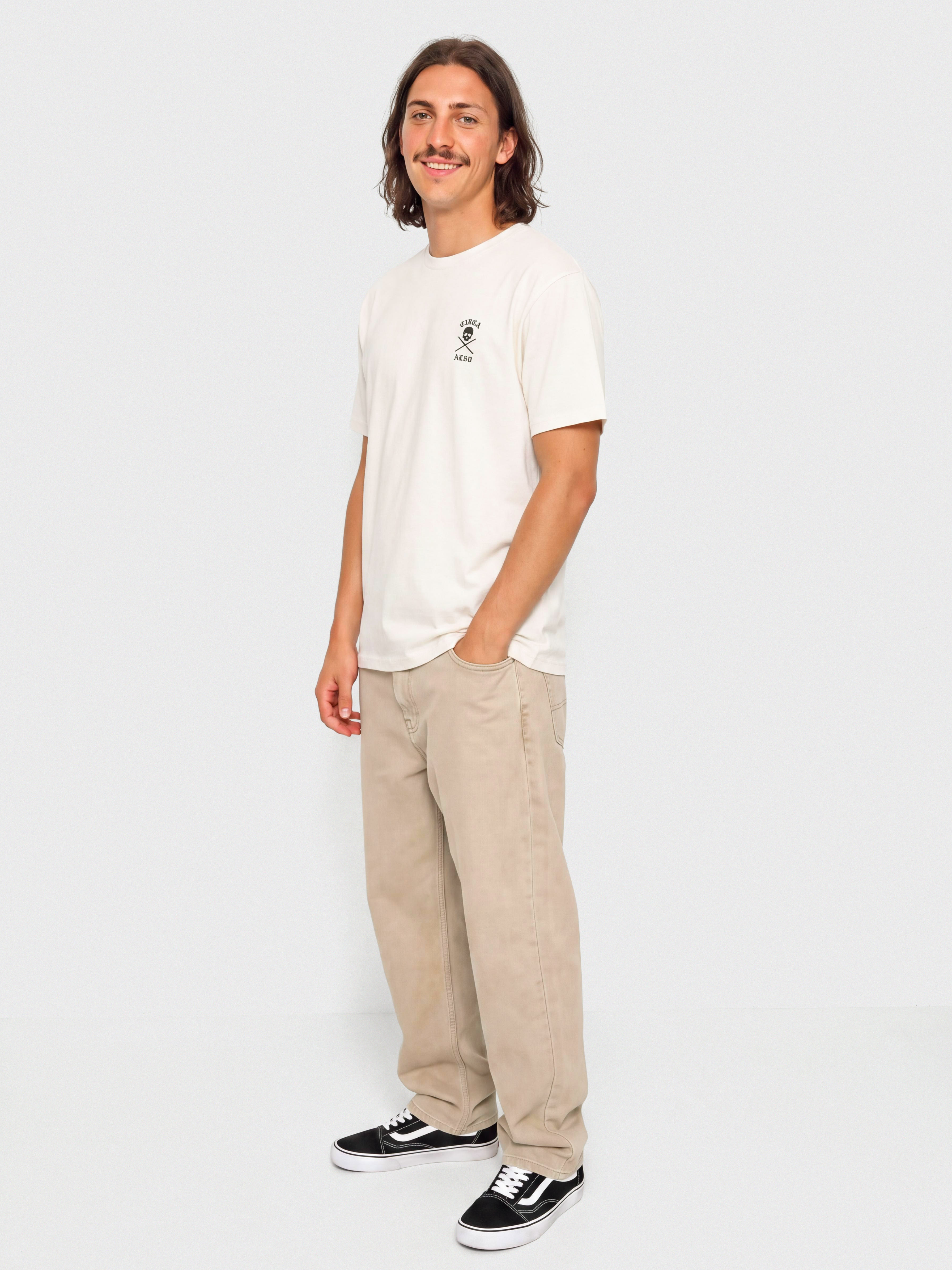 Tricou Circa Al 50 Skull (vintage white/black)