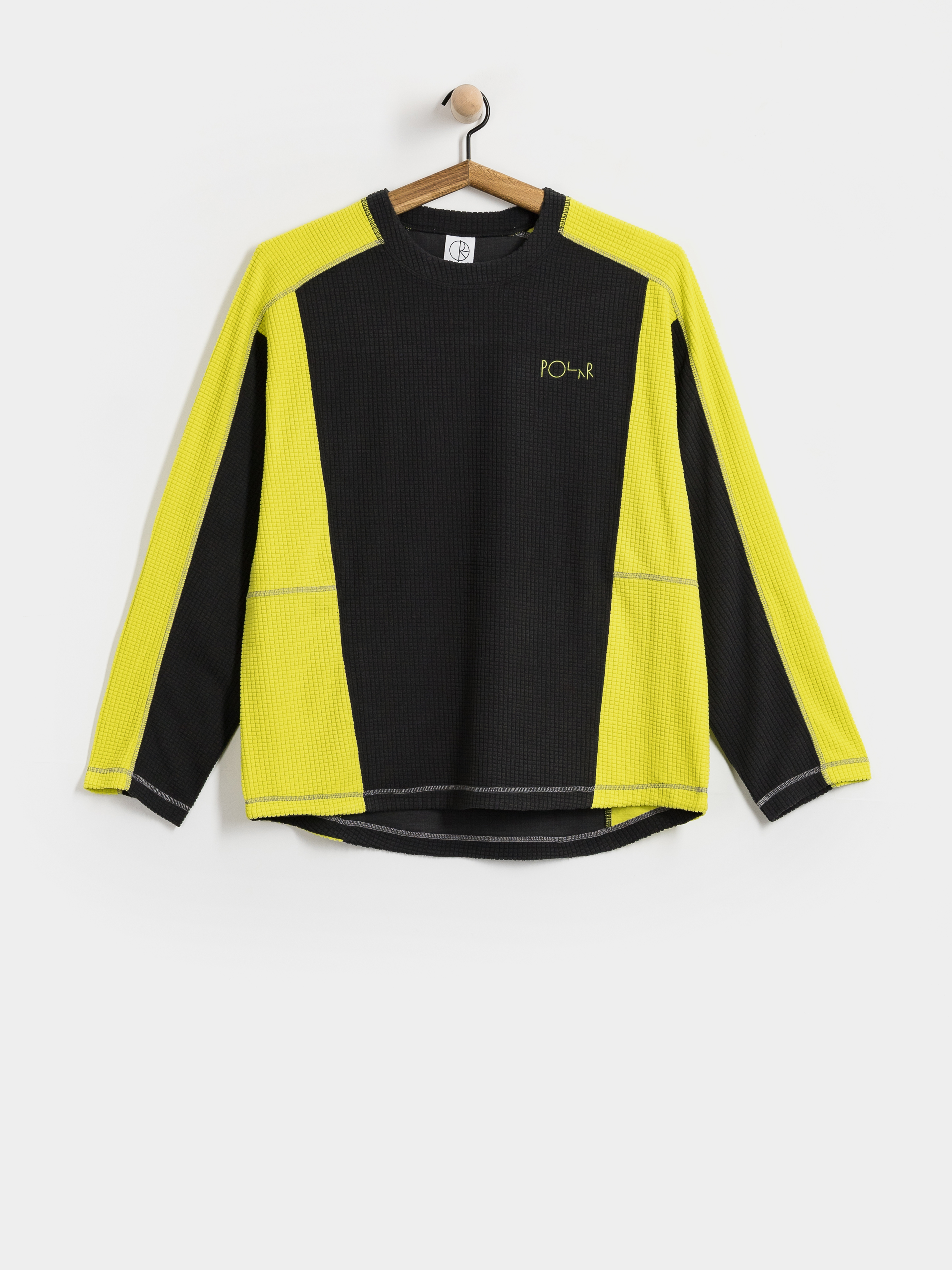 Longsleeve Polar Skate Grid (black/chartreuse)
