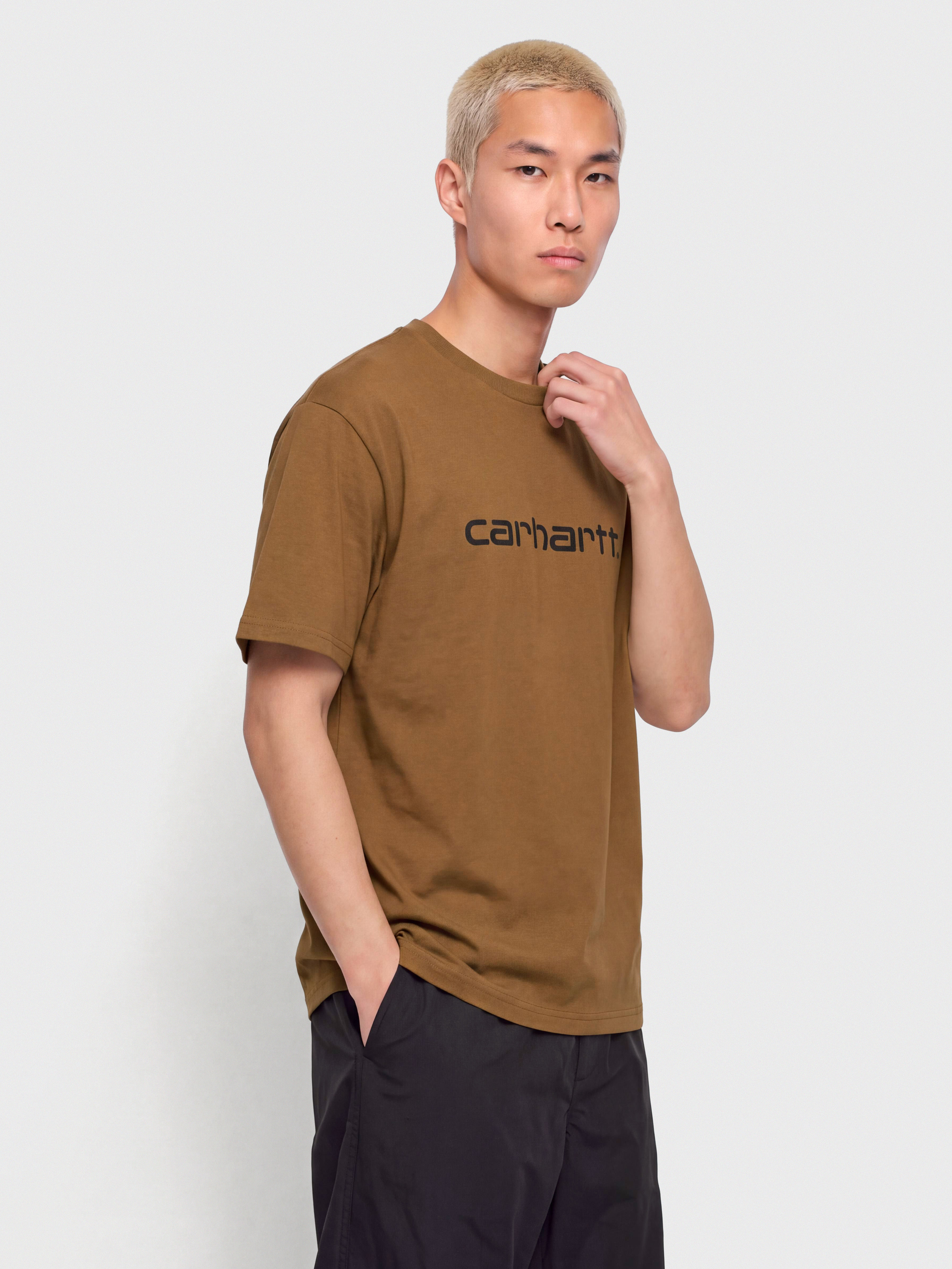 Tricou Carhartt WIP Script (wip h brown/black)