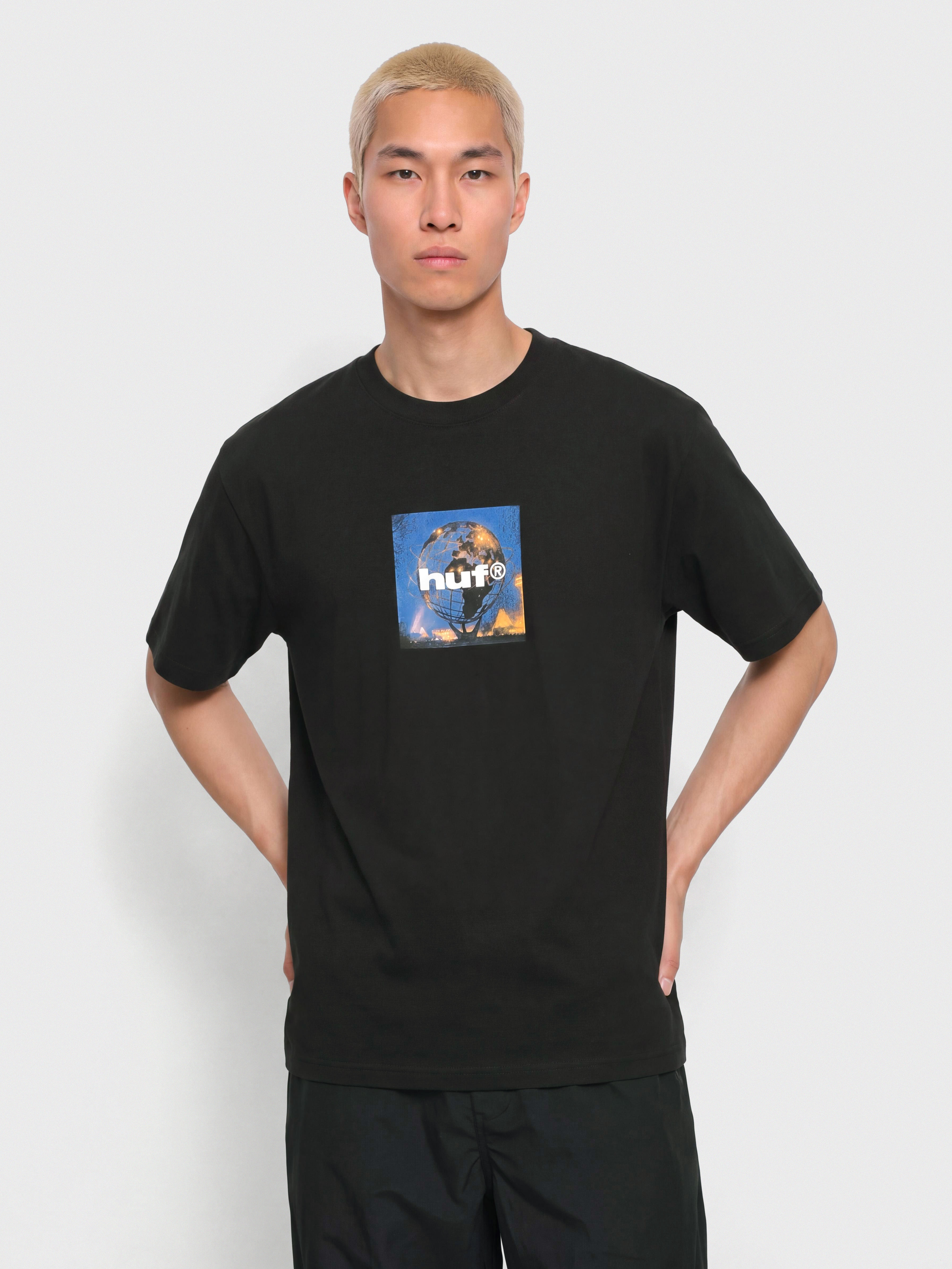 Tricou HUF Unisphere (black)