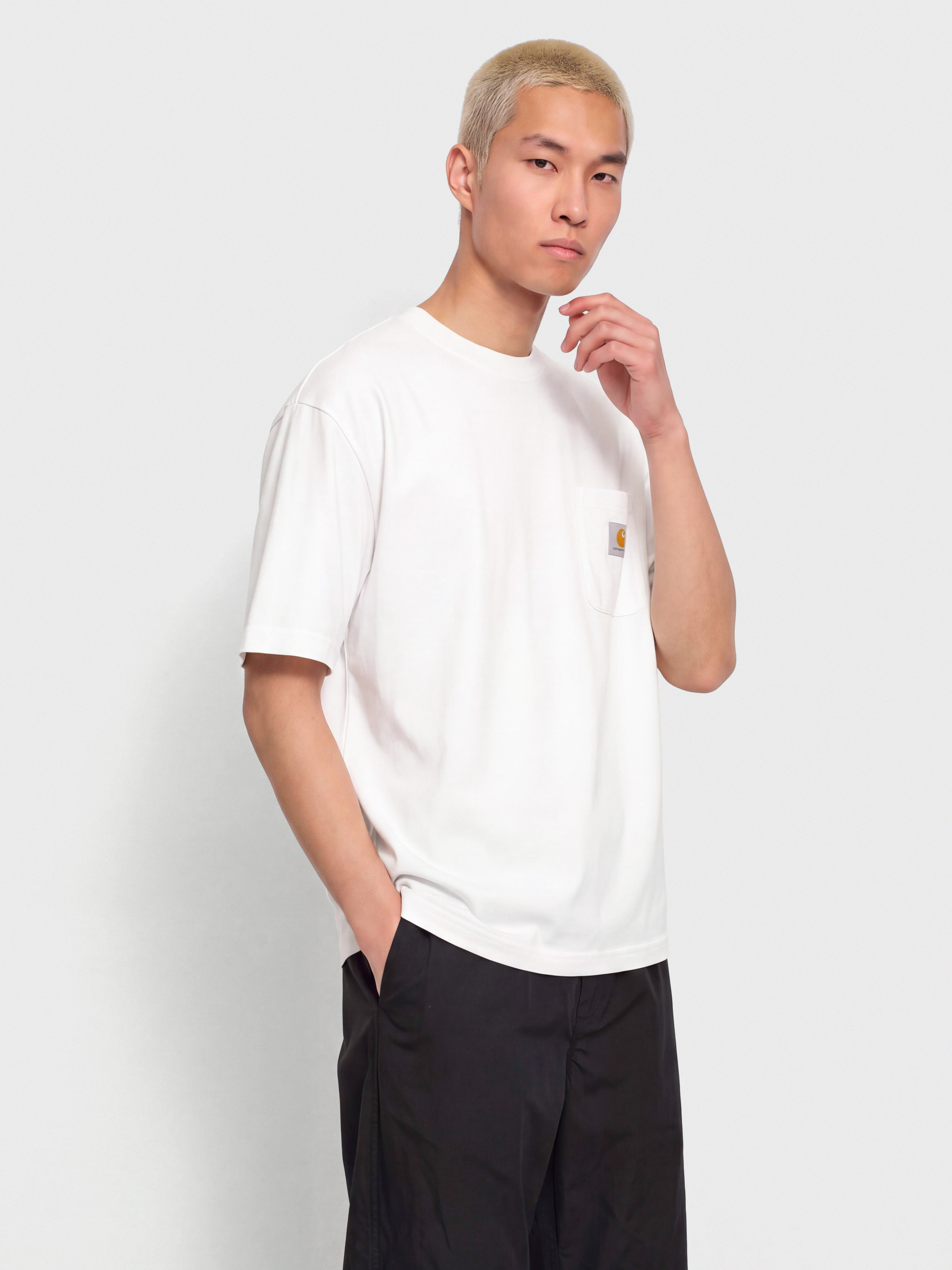 Tricou Carhartt WIP Work Pocket (white)