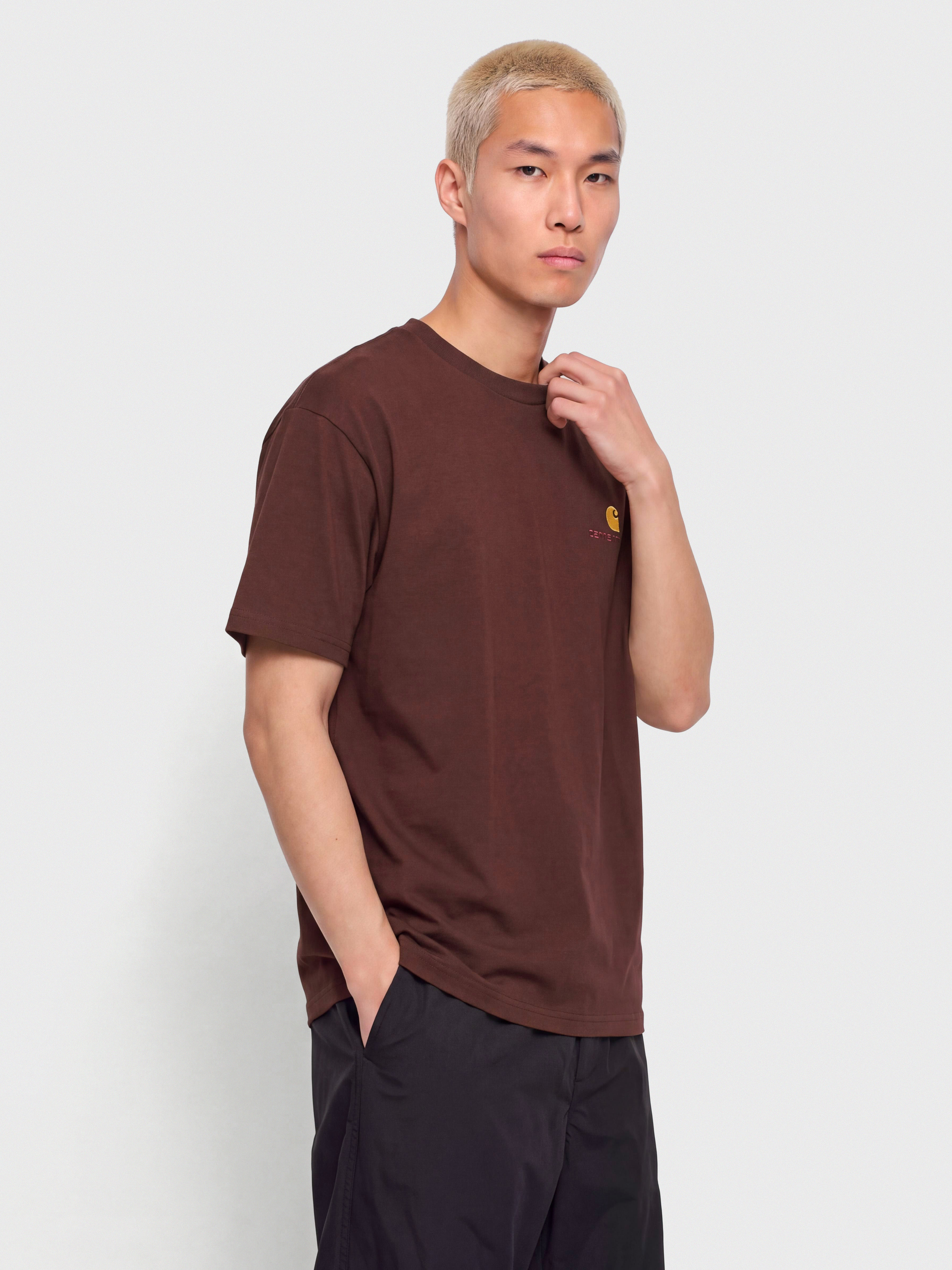 Tricou Carhartt WIP American Script (amarone)