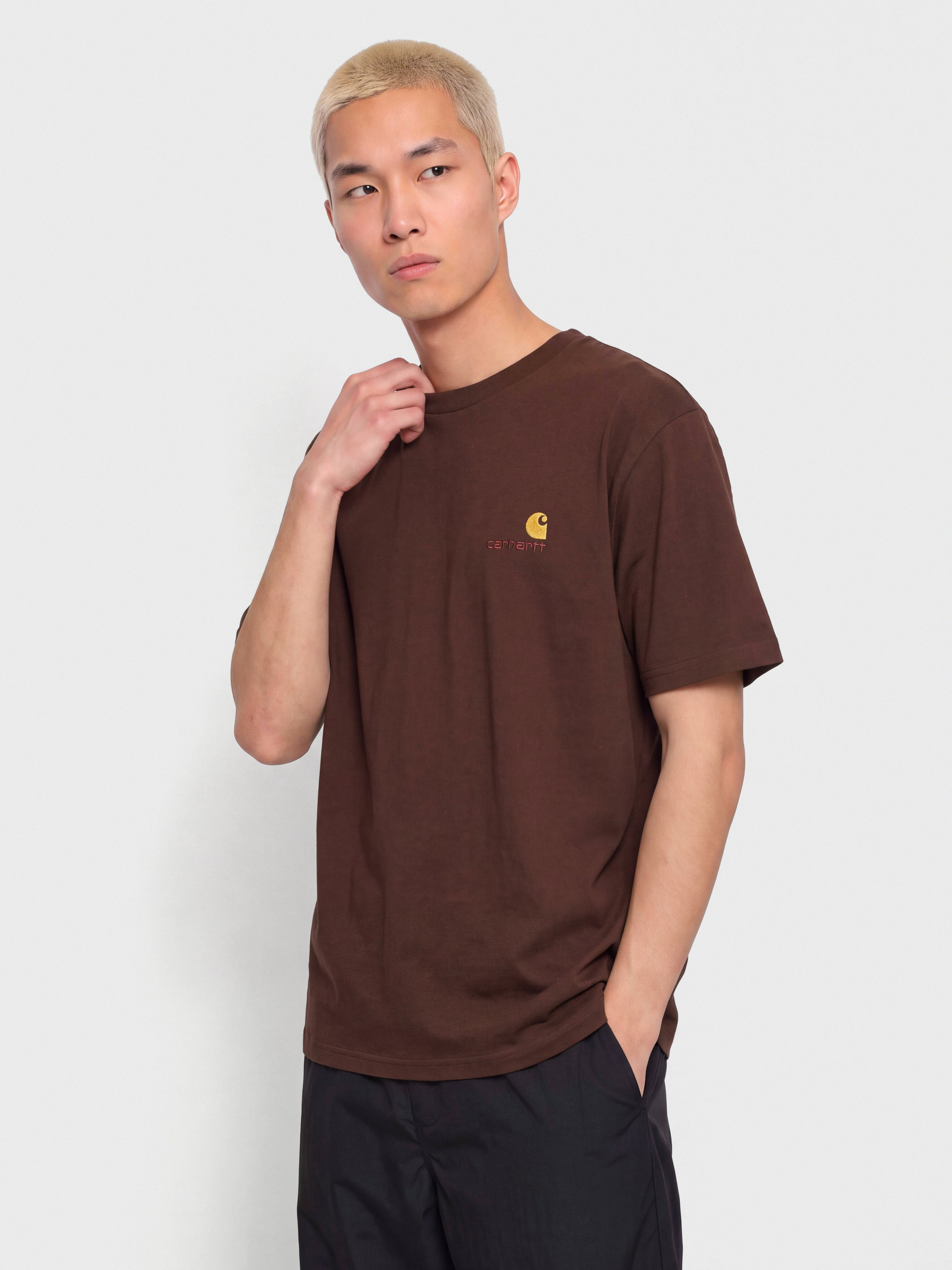 Tricou Carhartt WIP American Script (amarone)
