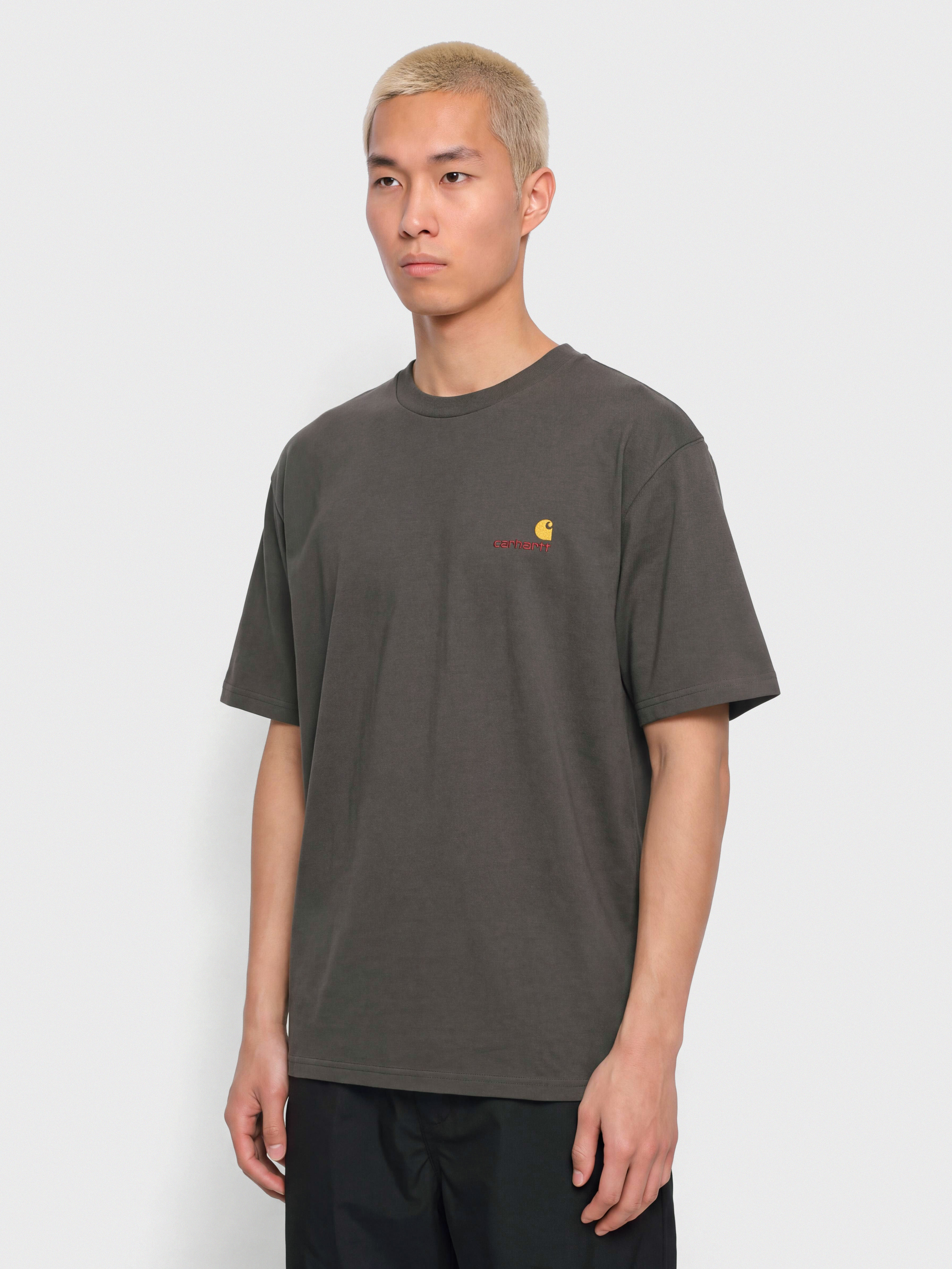 Tricou Carhartt WIP American Script (graphite)