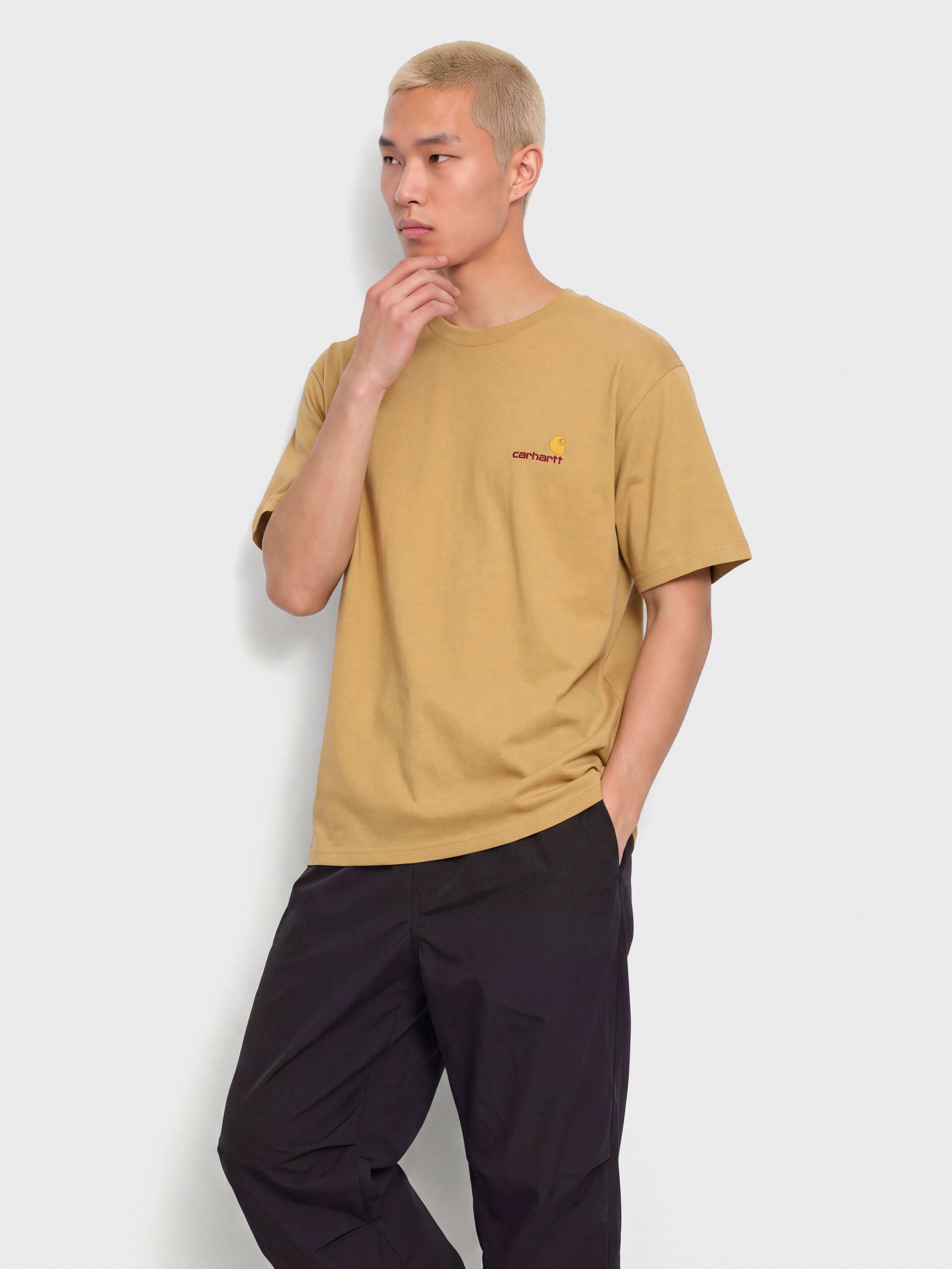 Tricou Carhartt WIP American Script (wip dusty h)