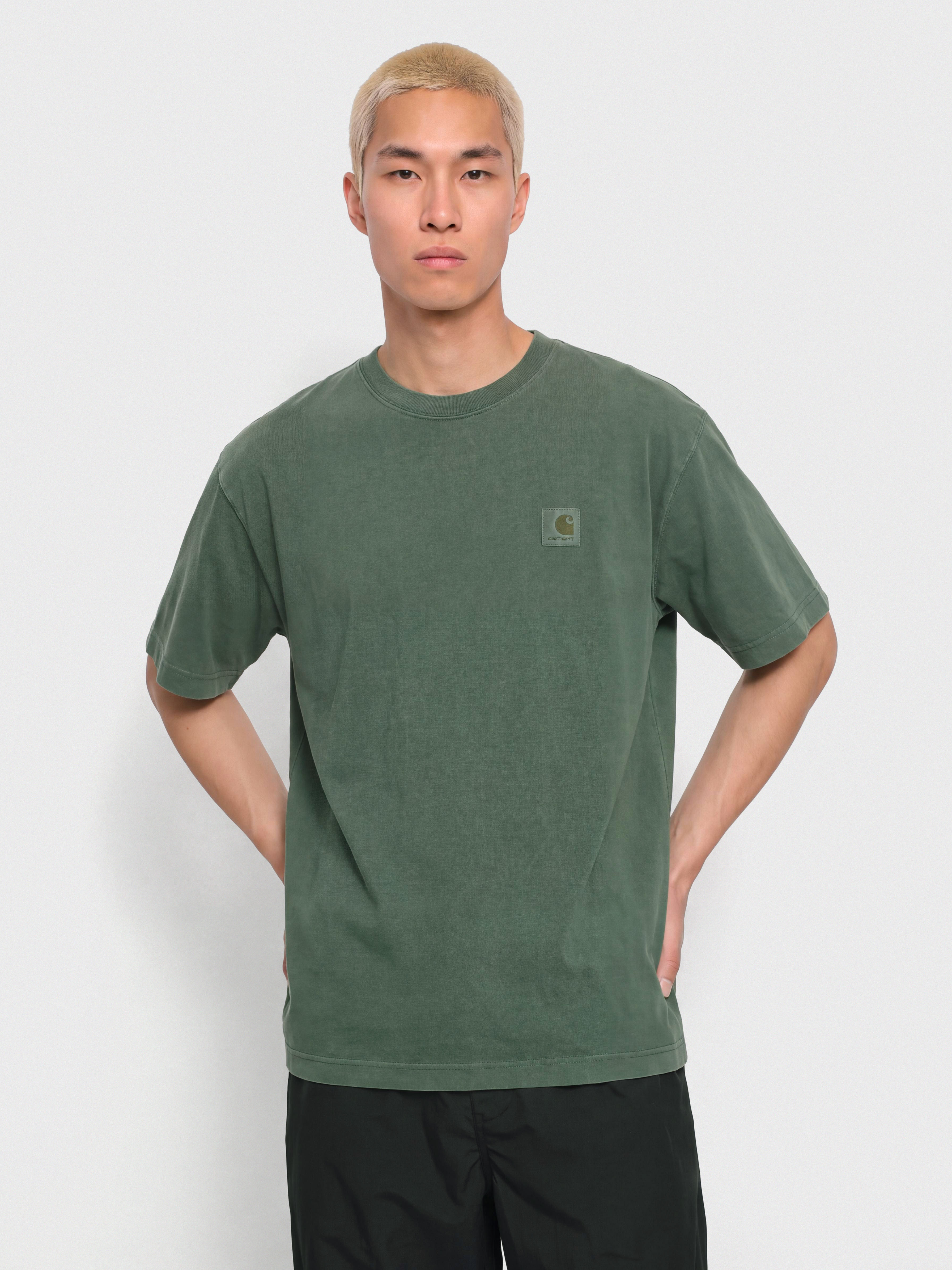 Tricou Carhartt WIP Vista (dark scarab/garment dyed)