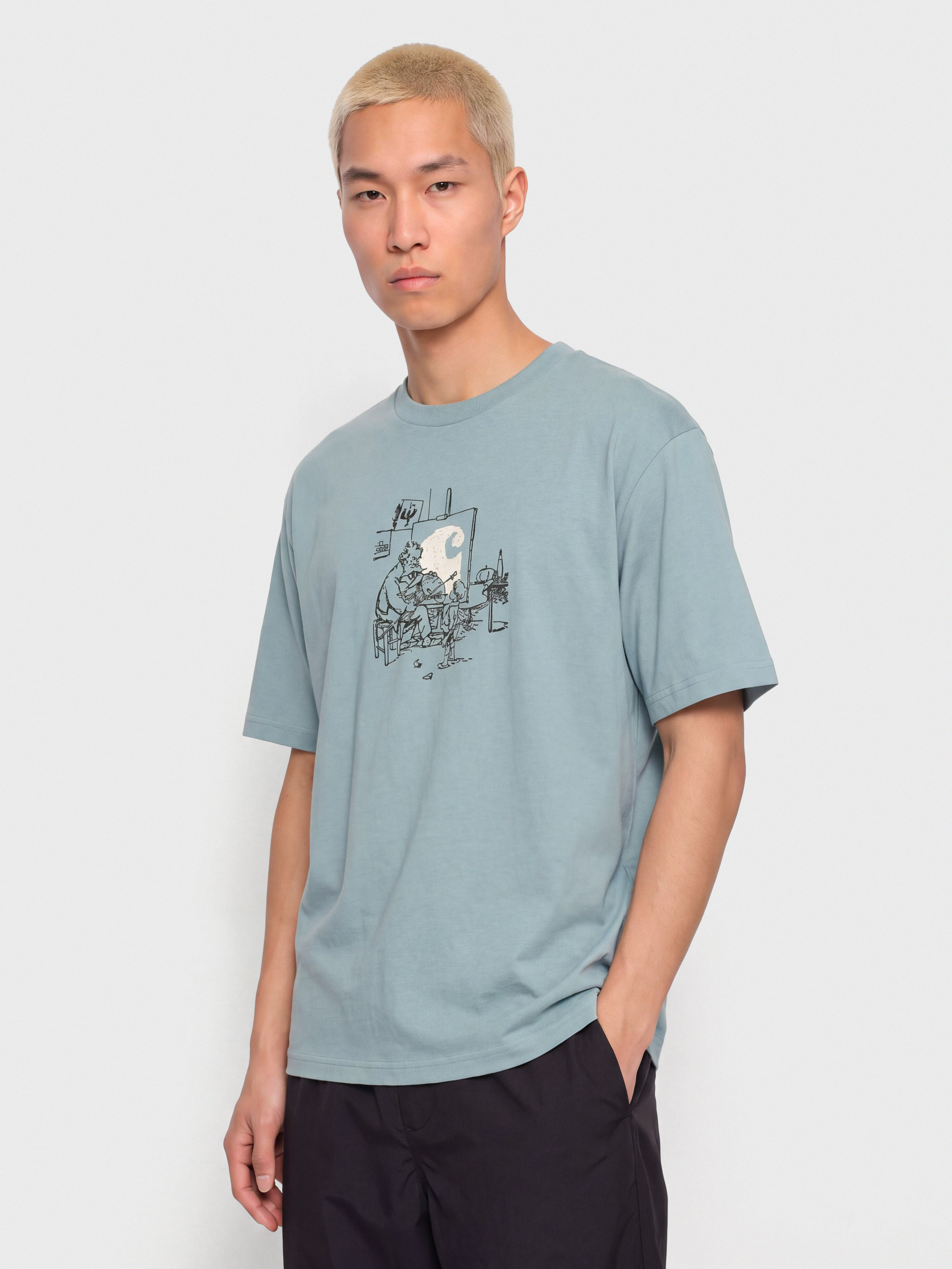 Tricou Carhartt WIP Old Painter (citadel)