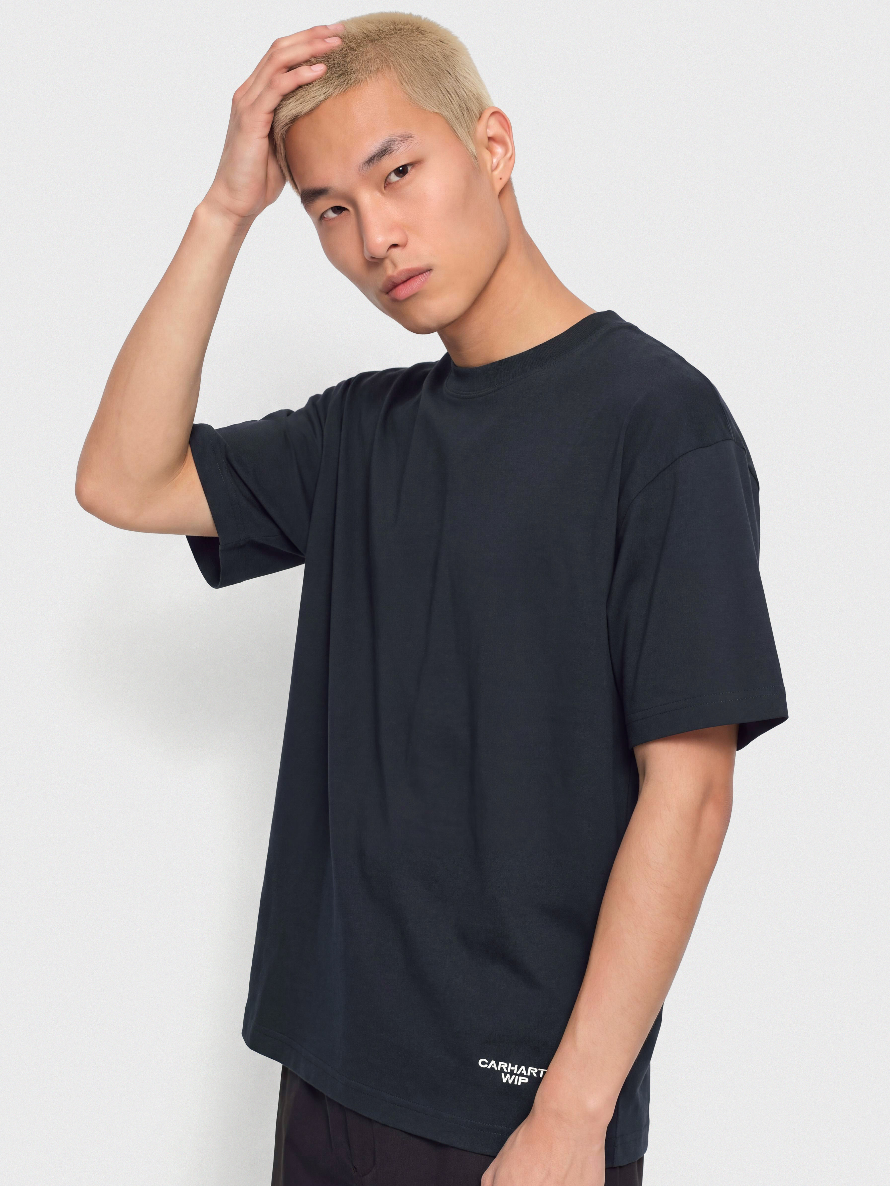 Tricou Carhartt WIP Chapter Script (dark navy/white)