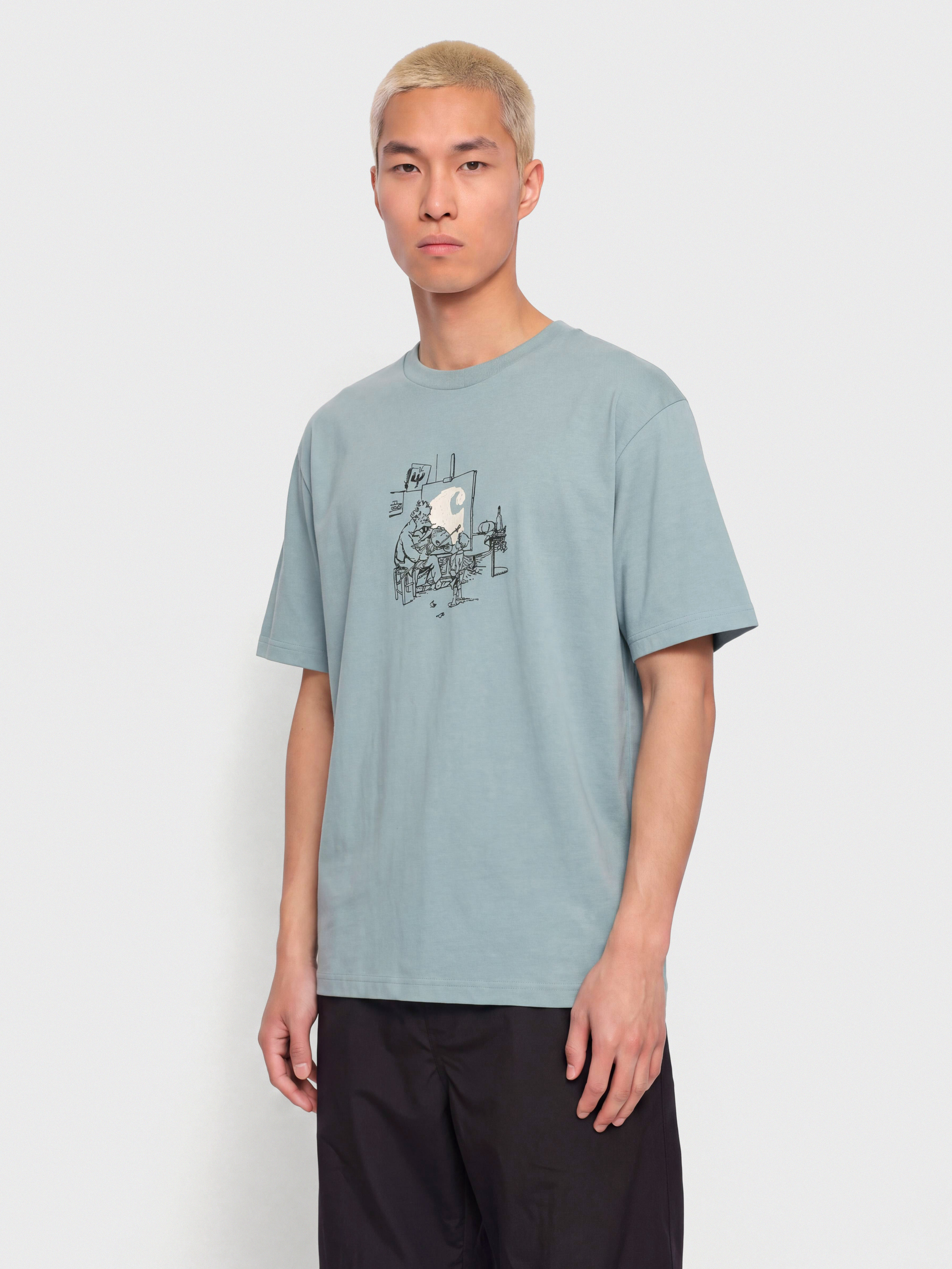 Tricou Carhartt WIP Old Painter (citadel)