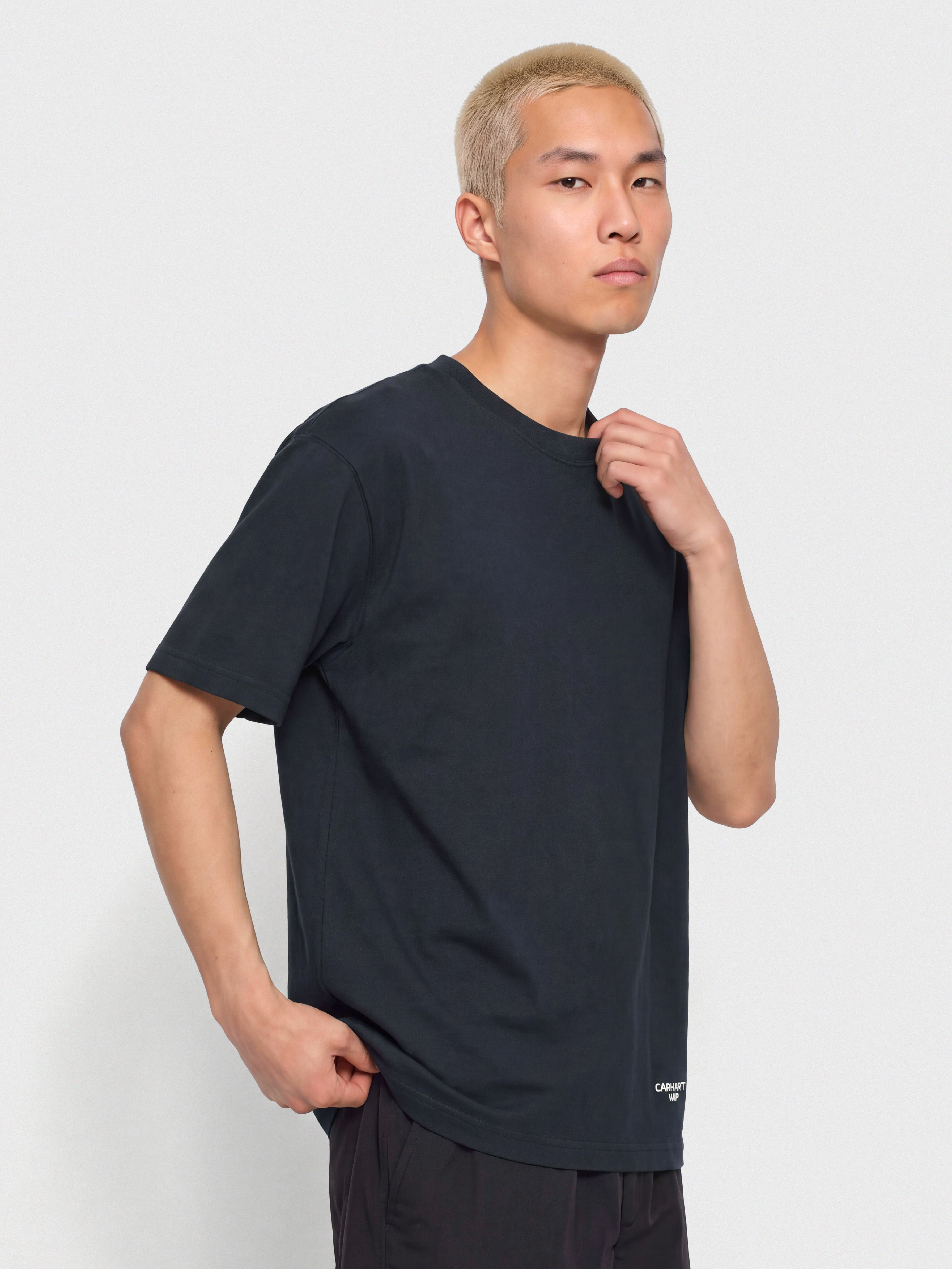 Tricou Carhartt WIP Chapter Script (dark navy/white)