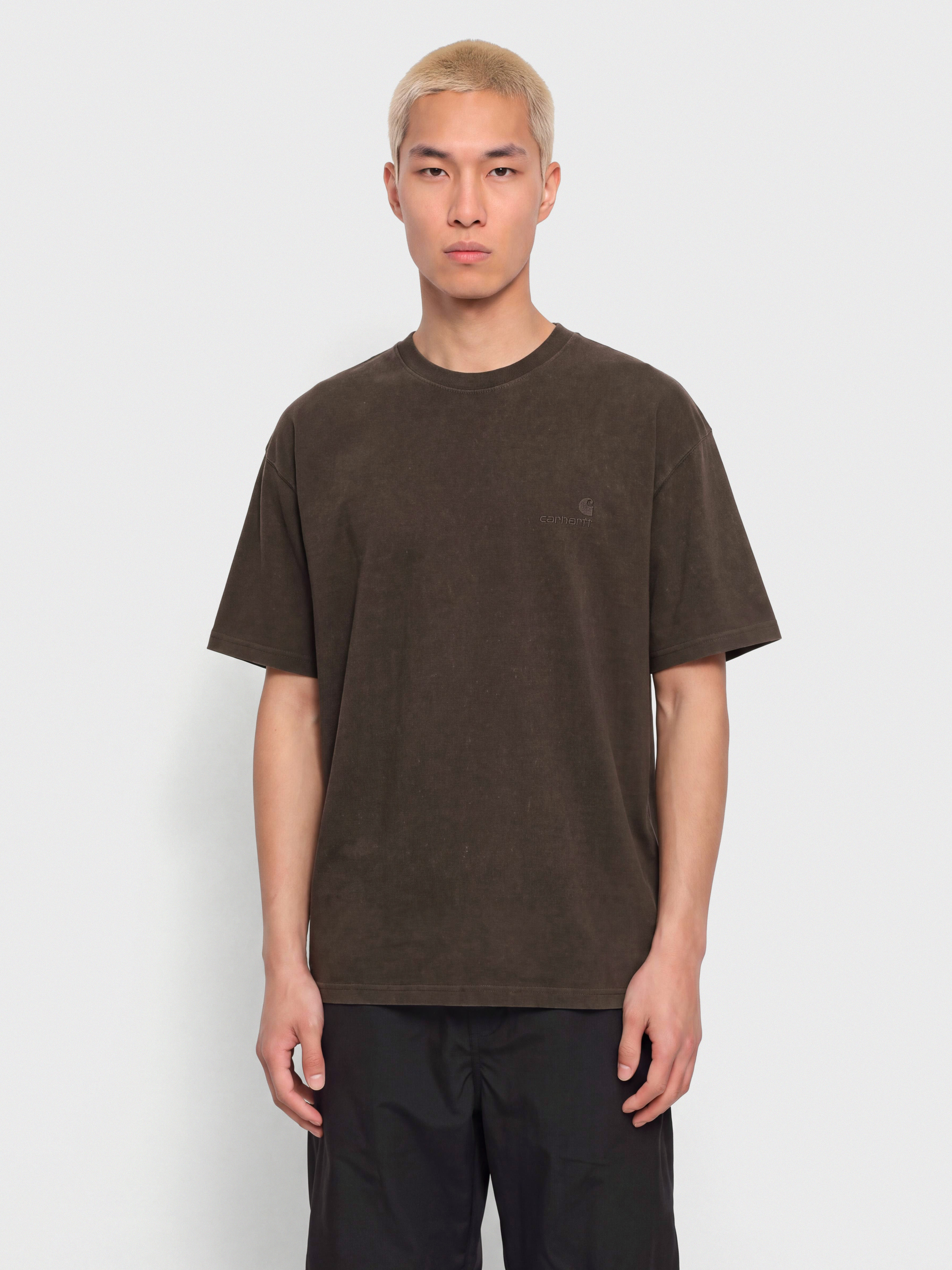 Tricou Carhartt WIP Lambert (tobacco/moon wash)