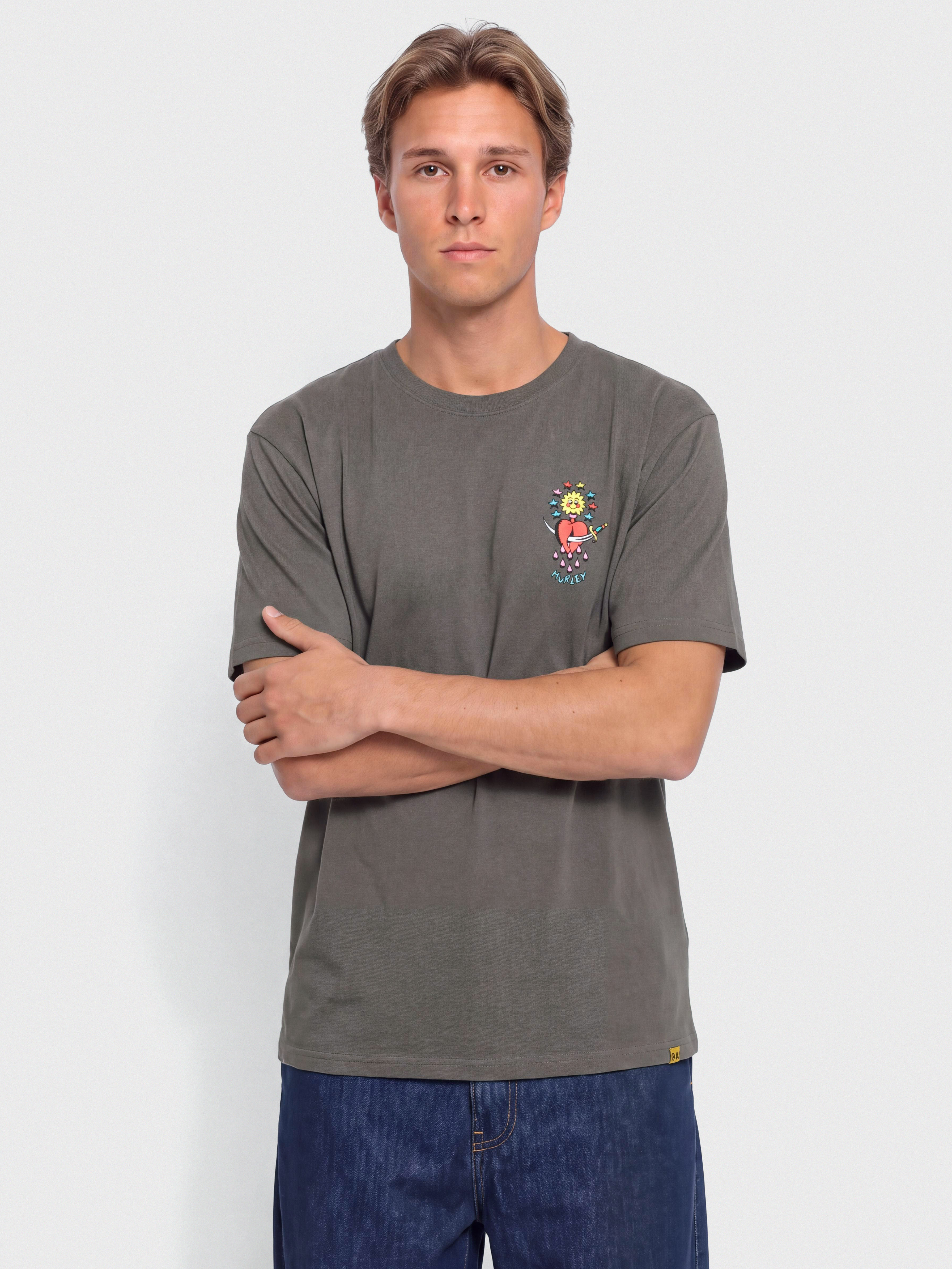 Tricou Hurley Etam Cat (grey)