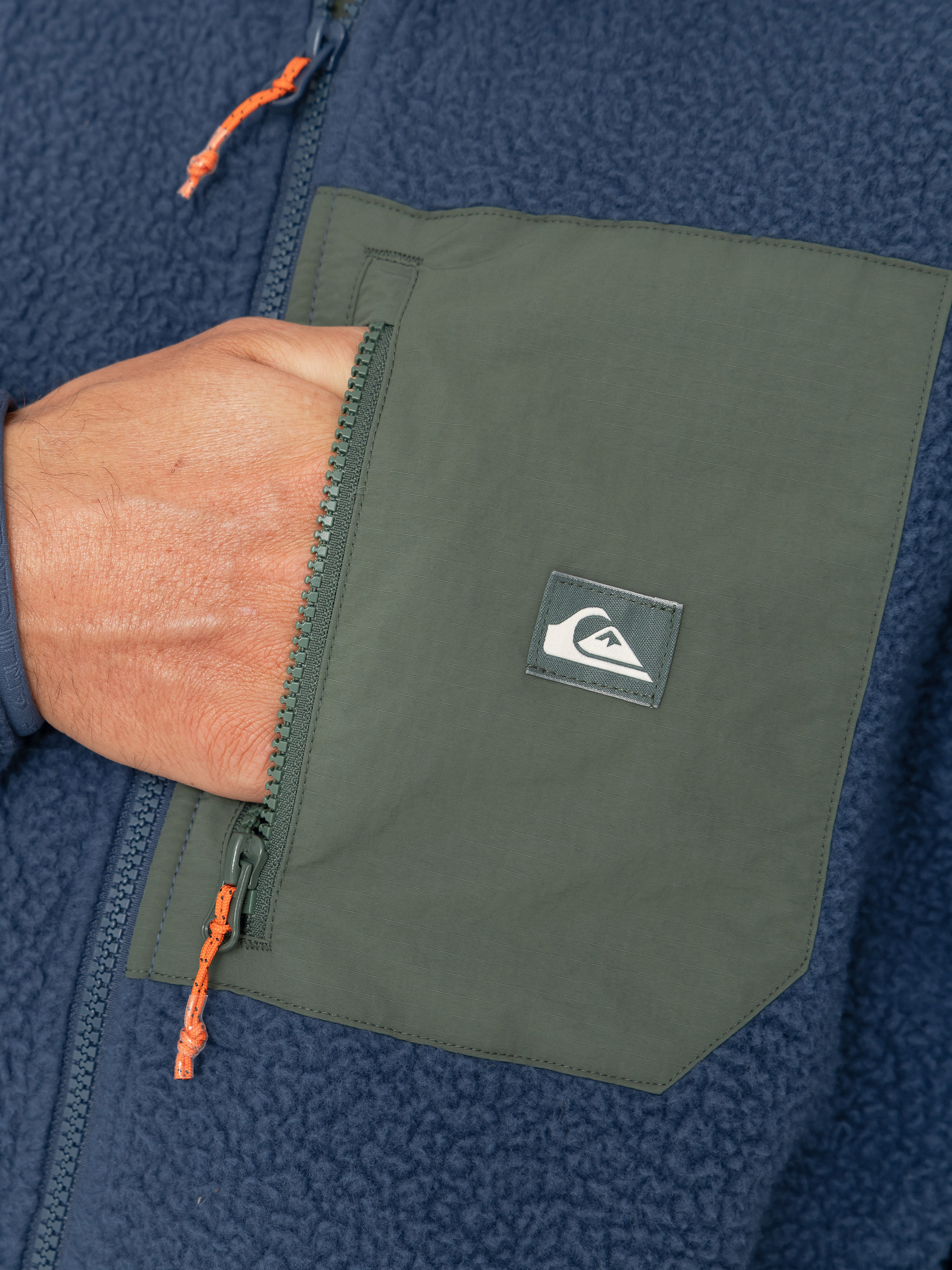 Pentru bărbați Hanorac din fleece Quiksilver Clean Coast Fz (dark denim)