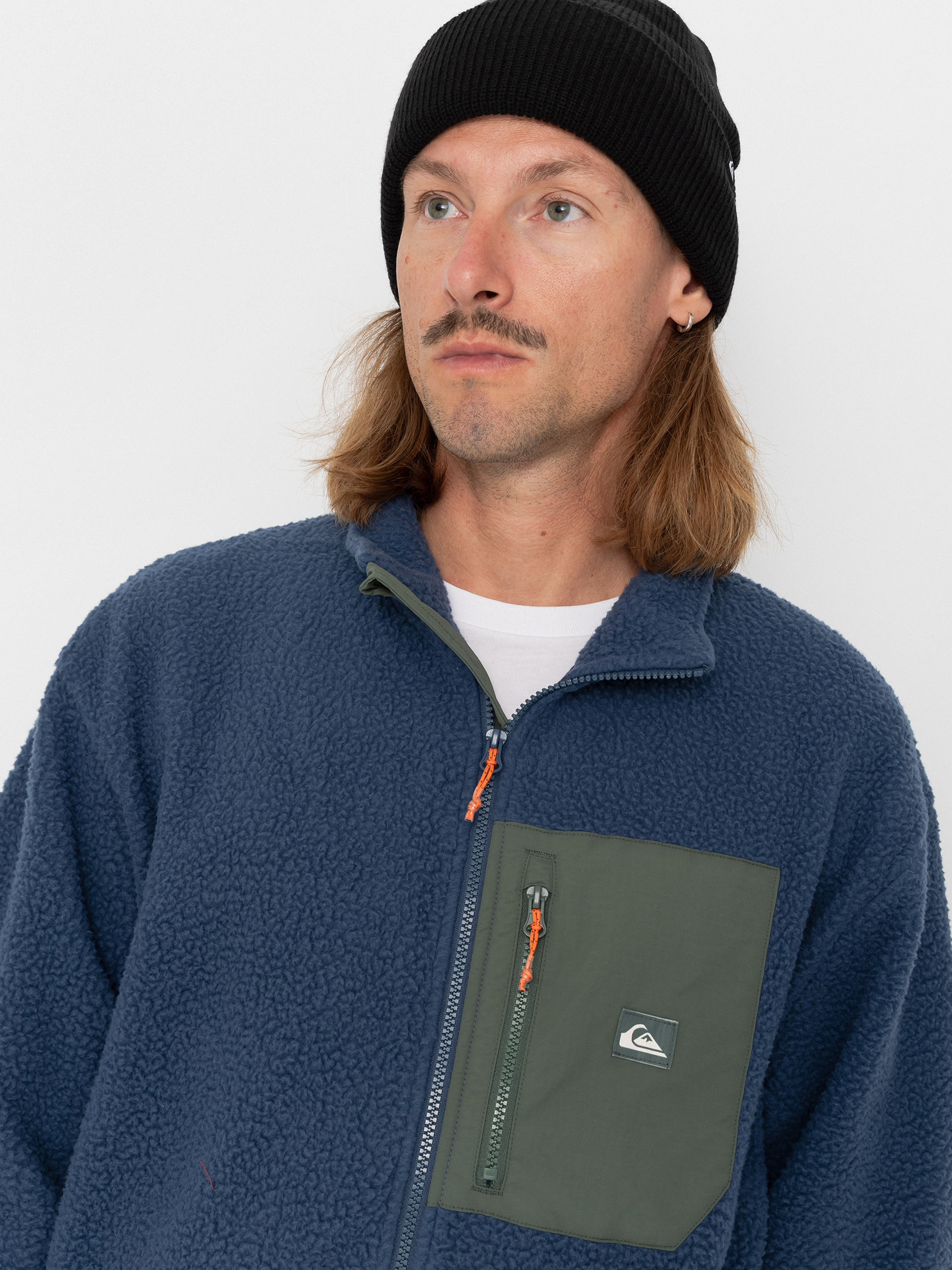 Pentru bărbați Hanorac din fleece Quiksilver Clean Coast Fz (dark denim)