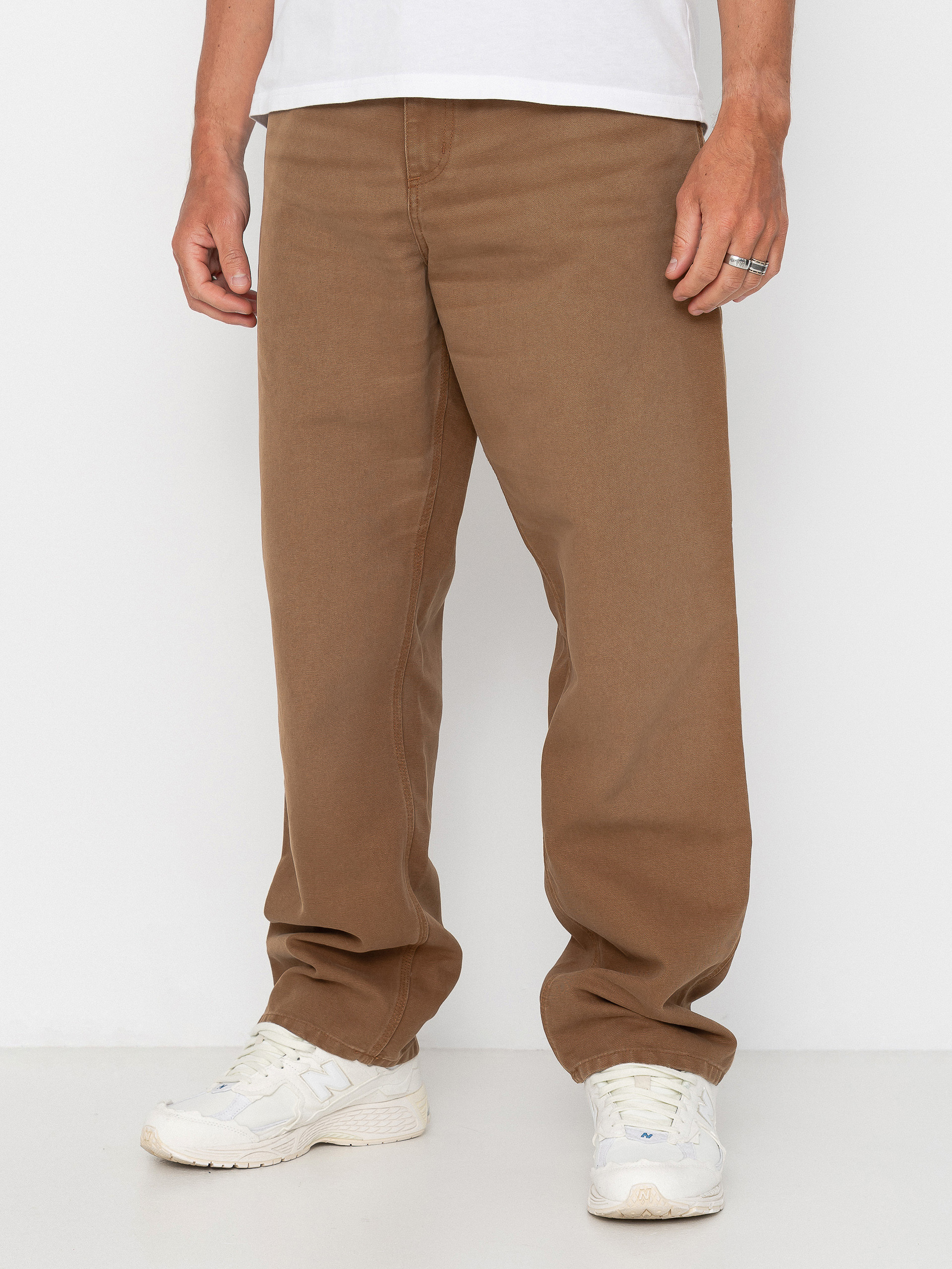 Pantaloni Carhartt WIP Single Knee (wip h brown/stone canvas)