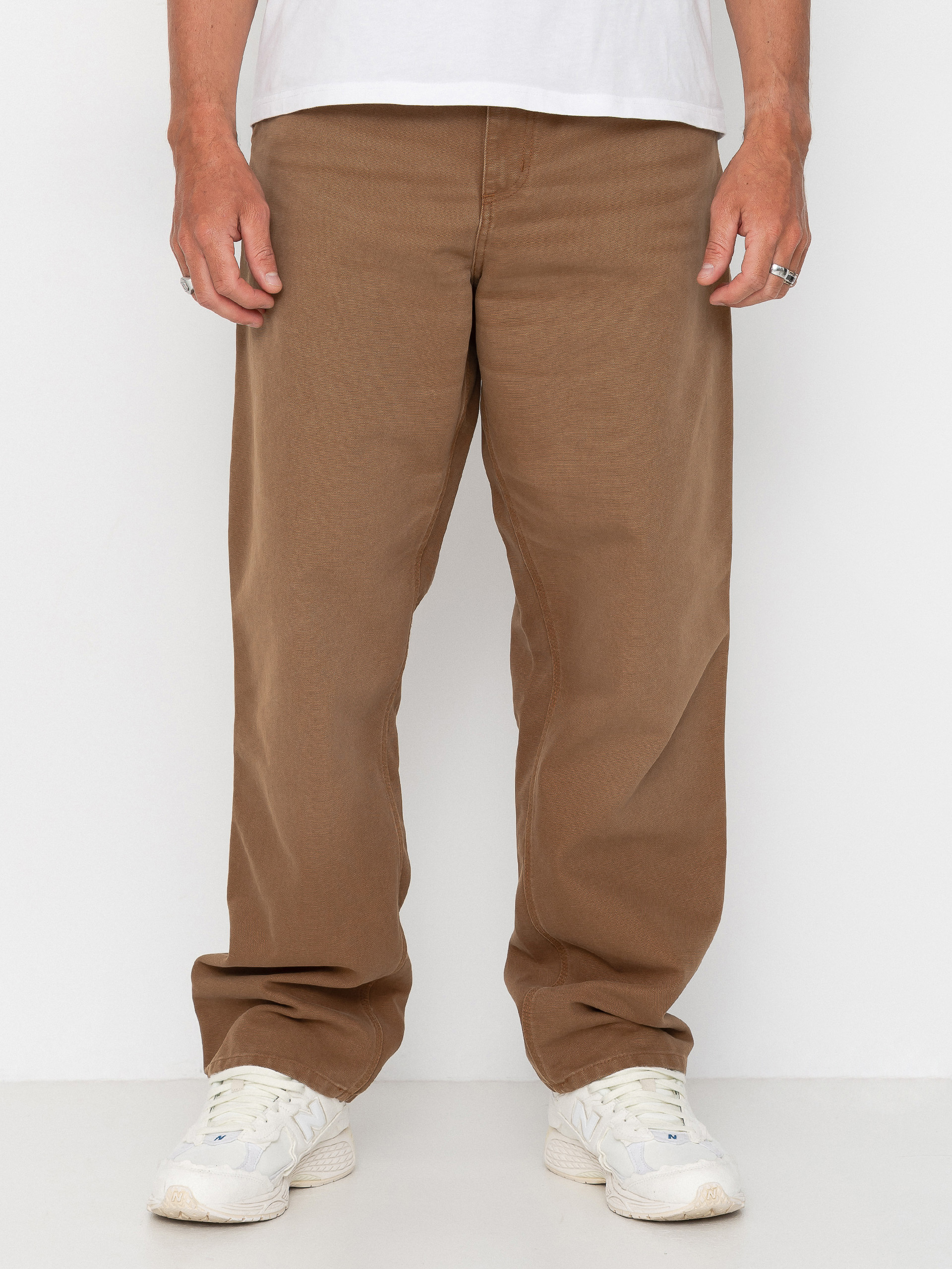 Pantaloni Carhartt WIP Single Knee (wip h brown/stone canvas)
