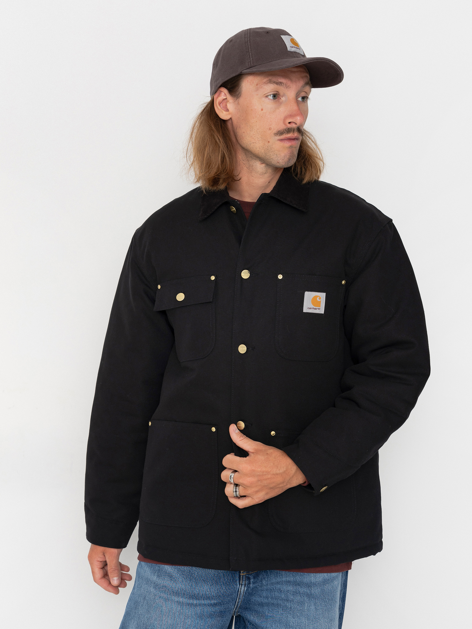 Geacă Carhartt WIP OG Chore Coat (black/black/rigid)