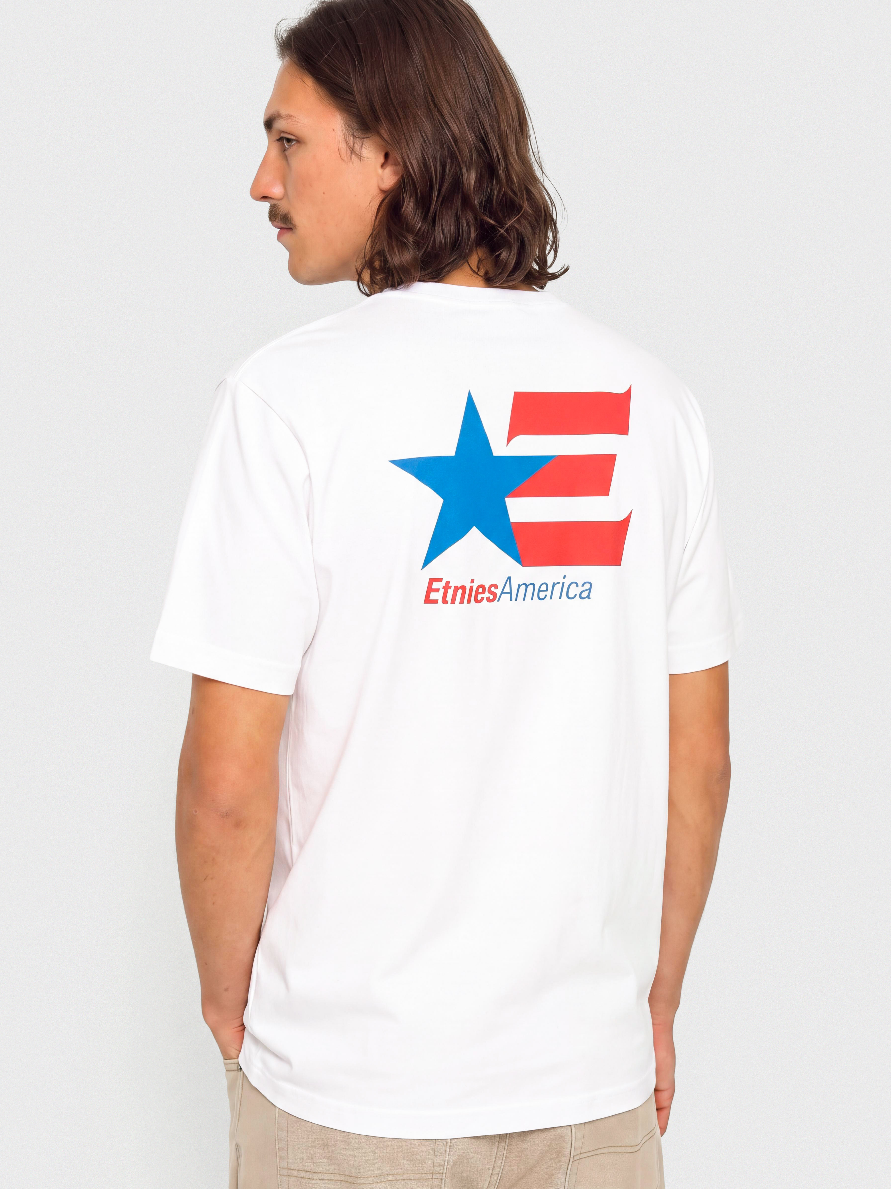 Tricou Etnies America (white/blue/red)