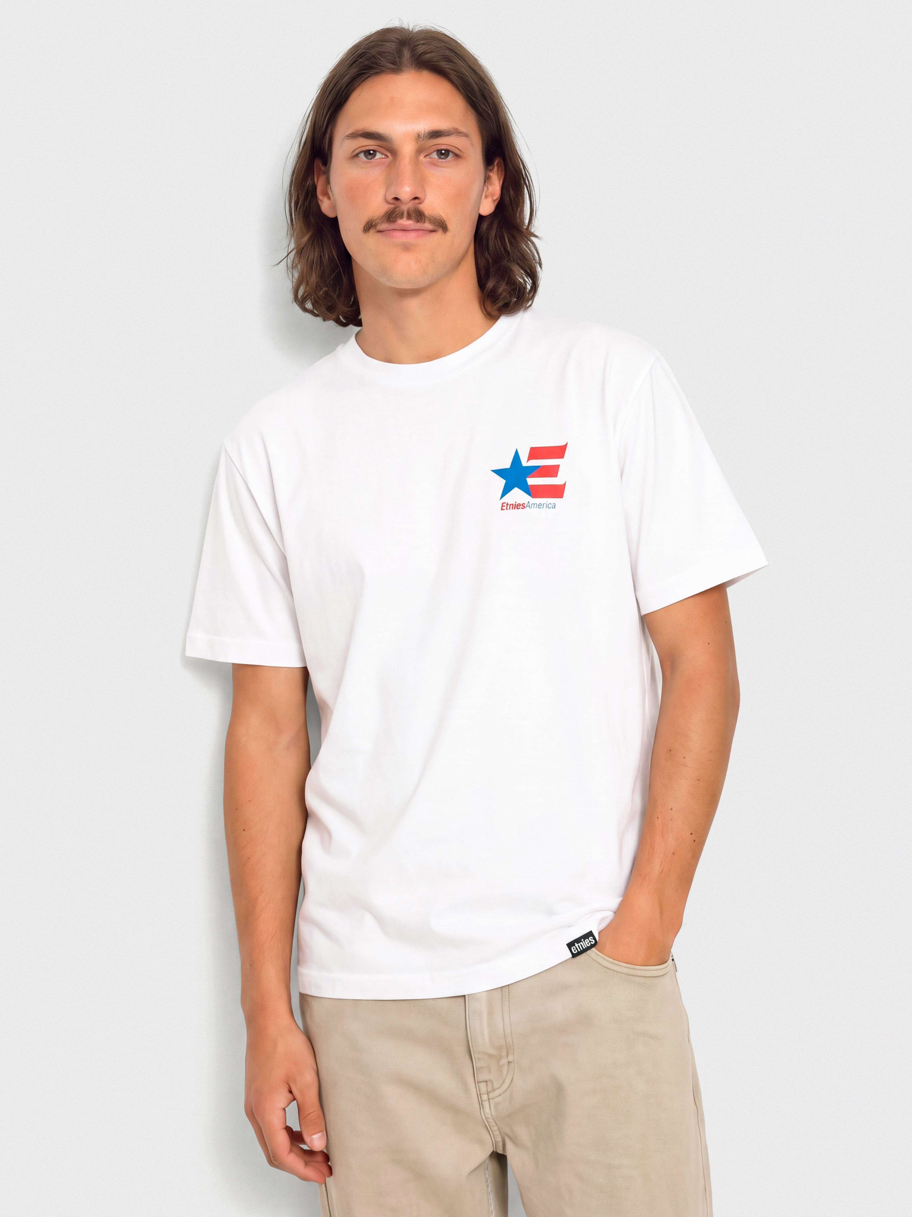 Tricou Etnies America (white/blue/red)