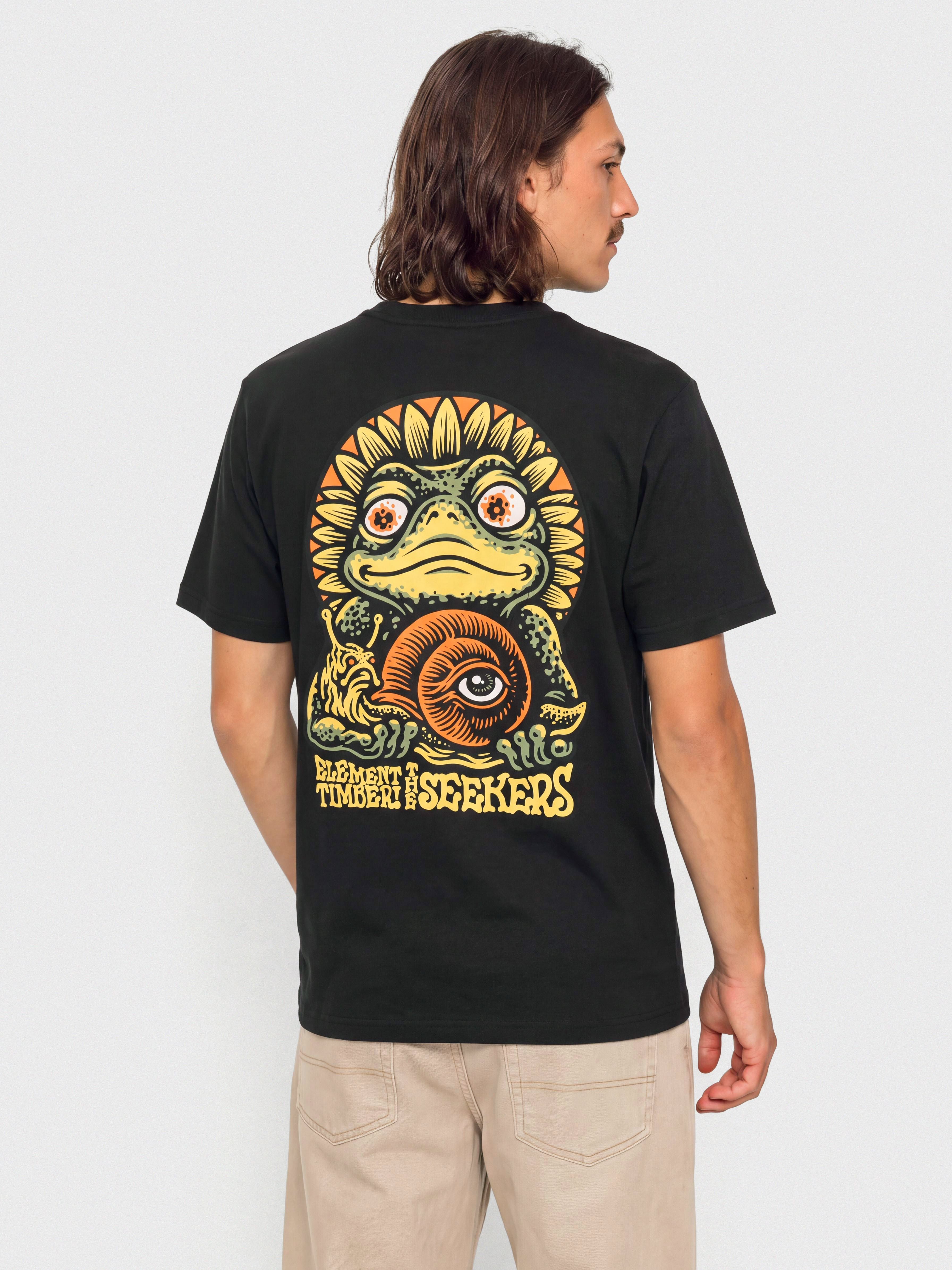 Tricou Element Timber The Frog (off black)