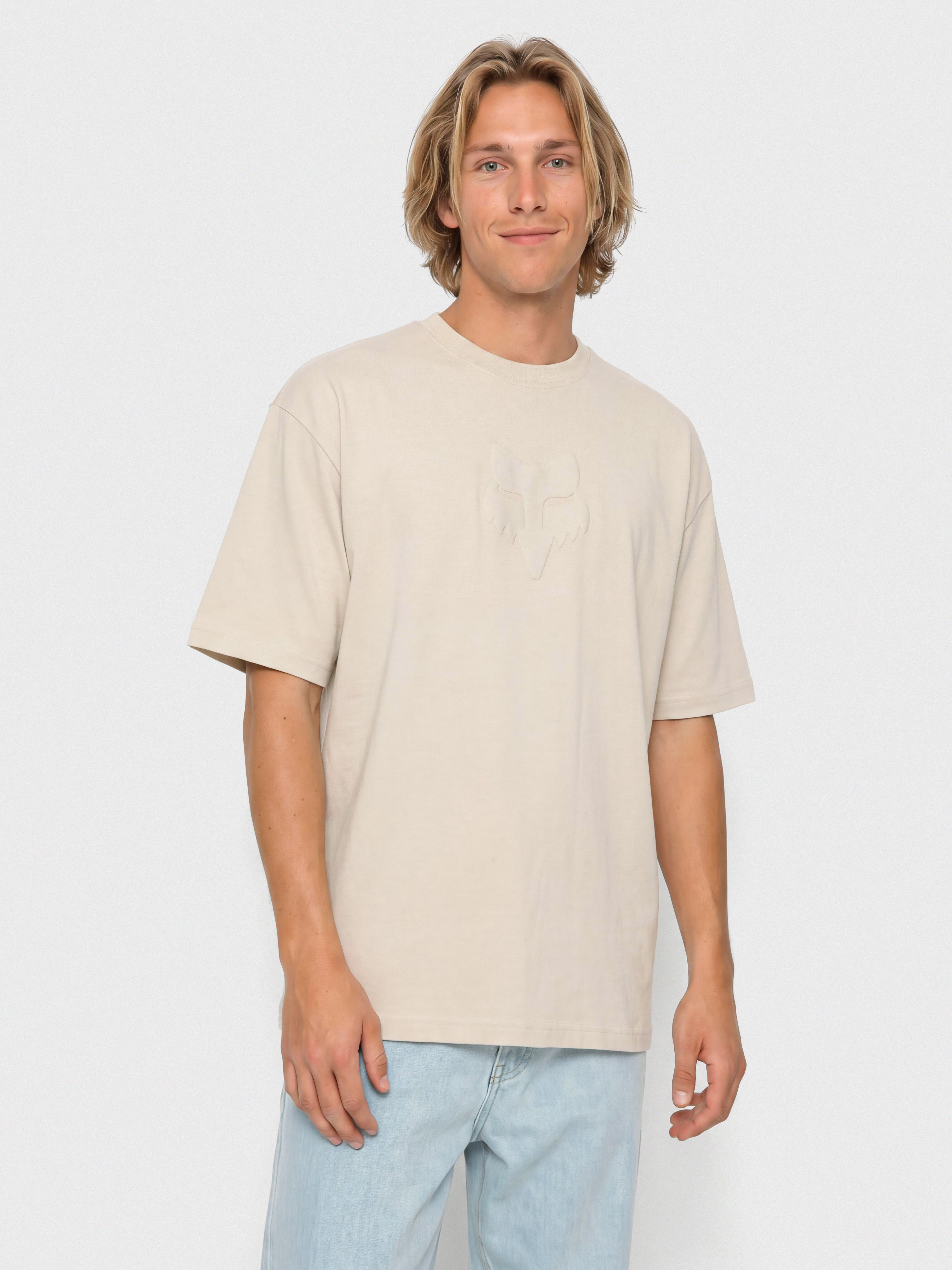 Tricou Fox Fox Head Heavyweight (chalk)
