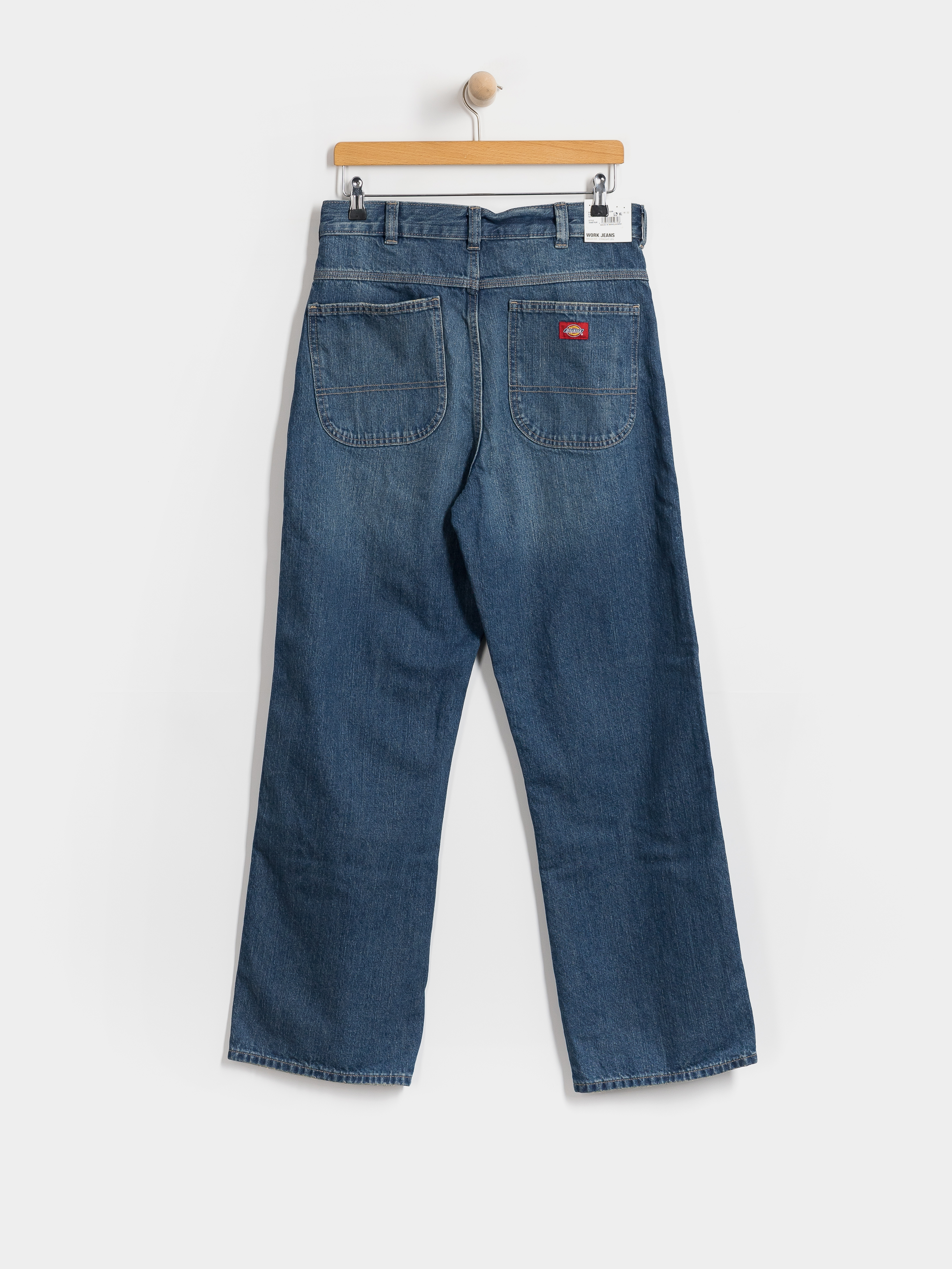 Pantaloni Dickies Springerville Baggy Straight Work Jeans (mid blue fade wash)