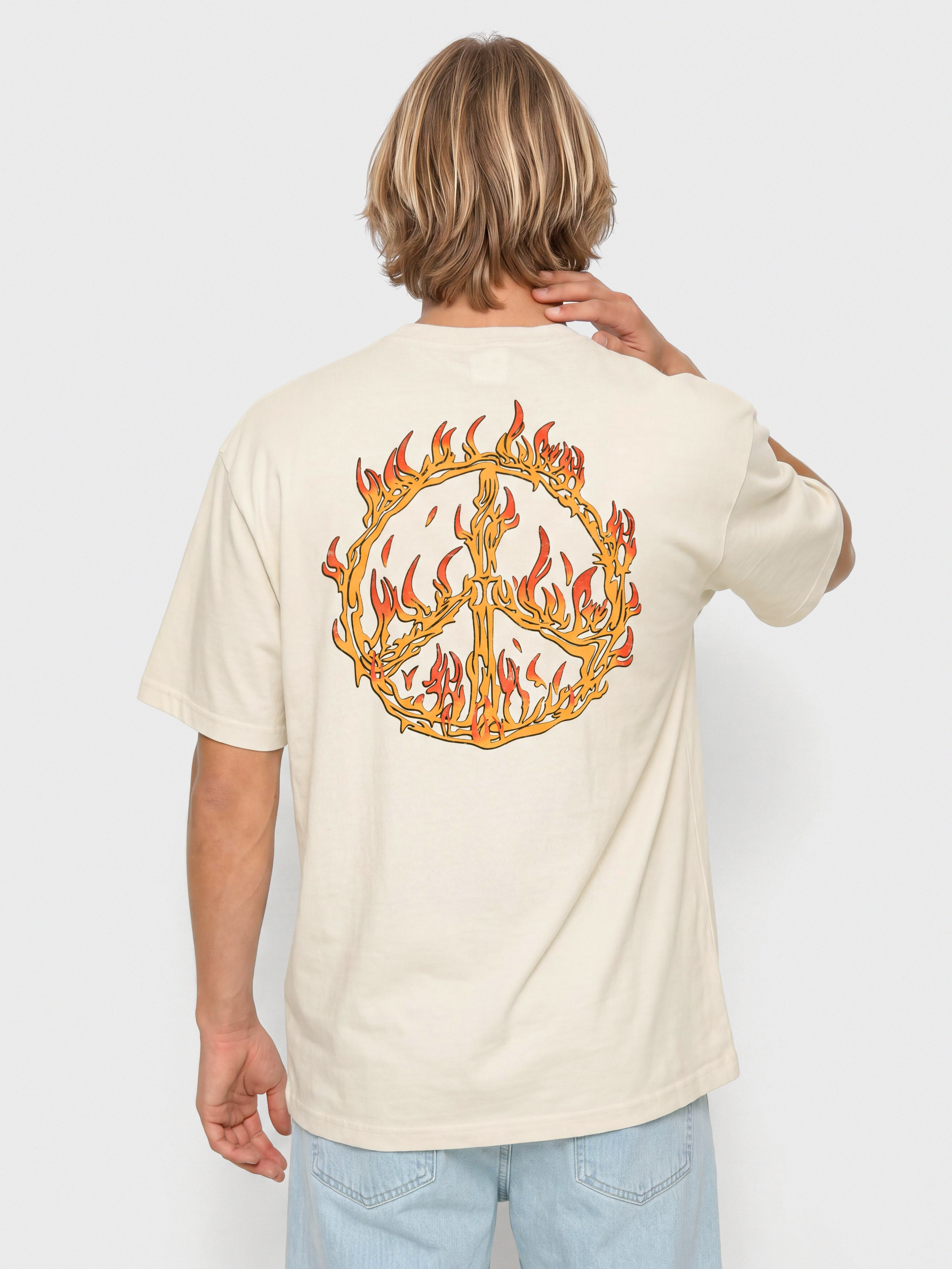 Tricou Hurley Built Fire Peace (white)