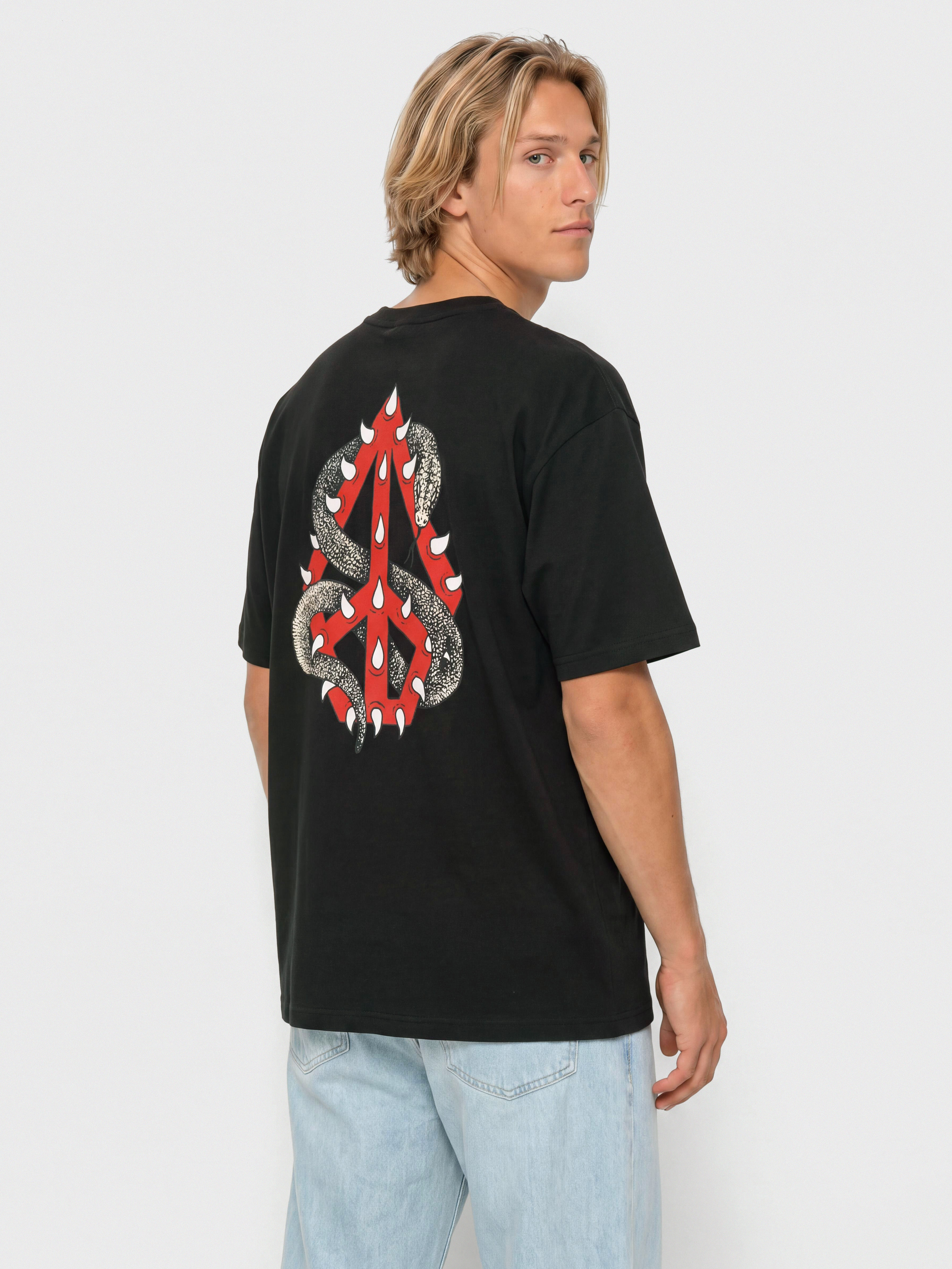 Tricou Volcom Snake Peace Lse (black)