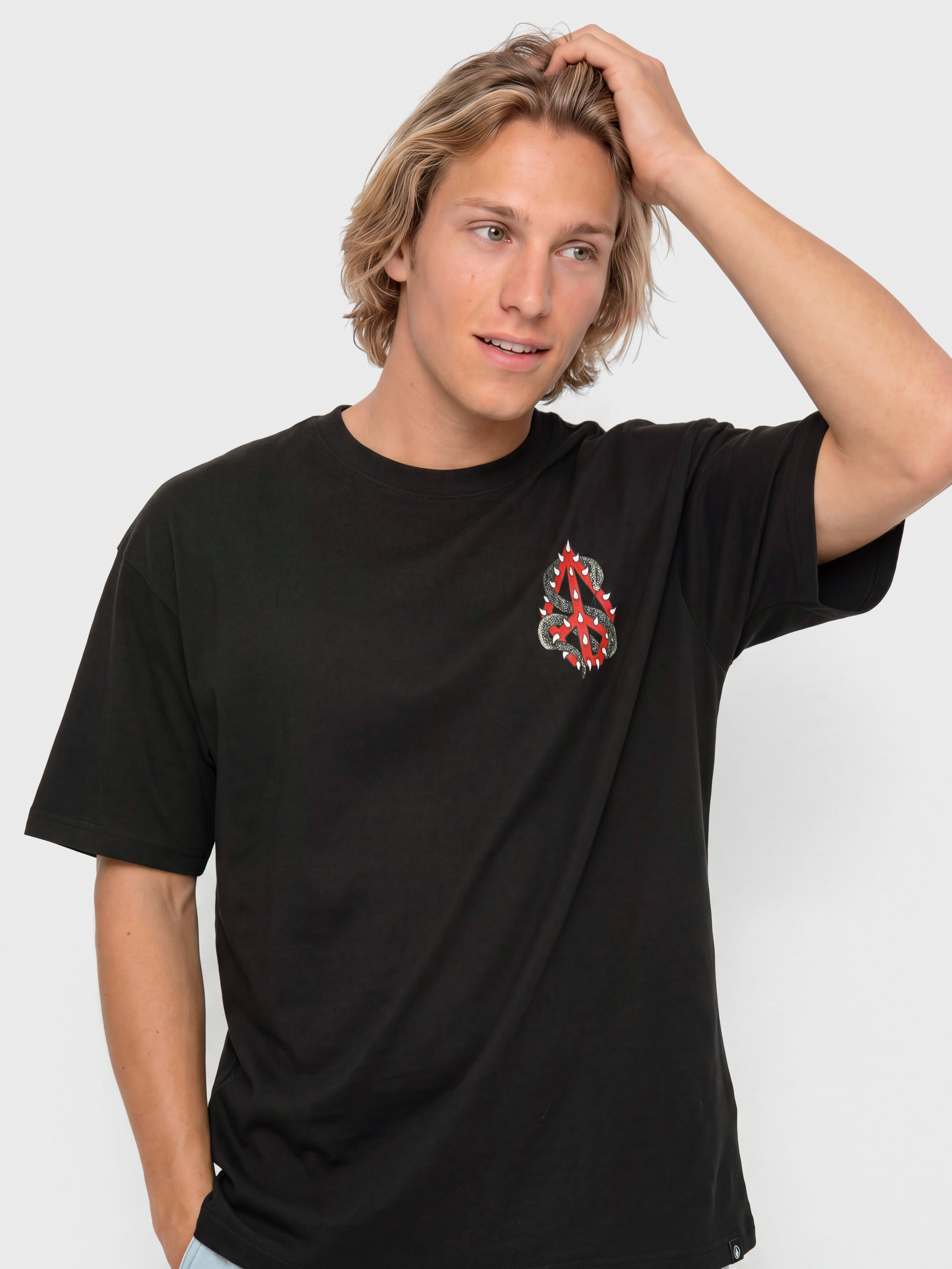 Tricou Volcom Snake Peace Lse (black)