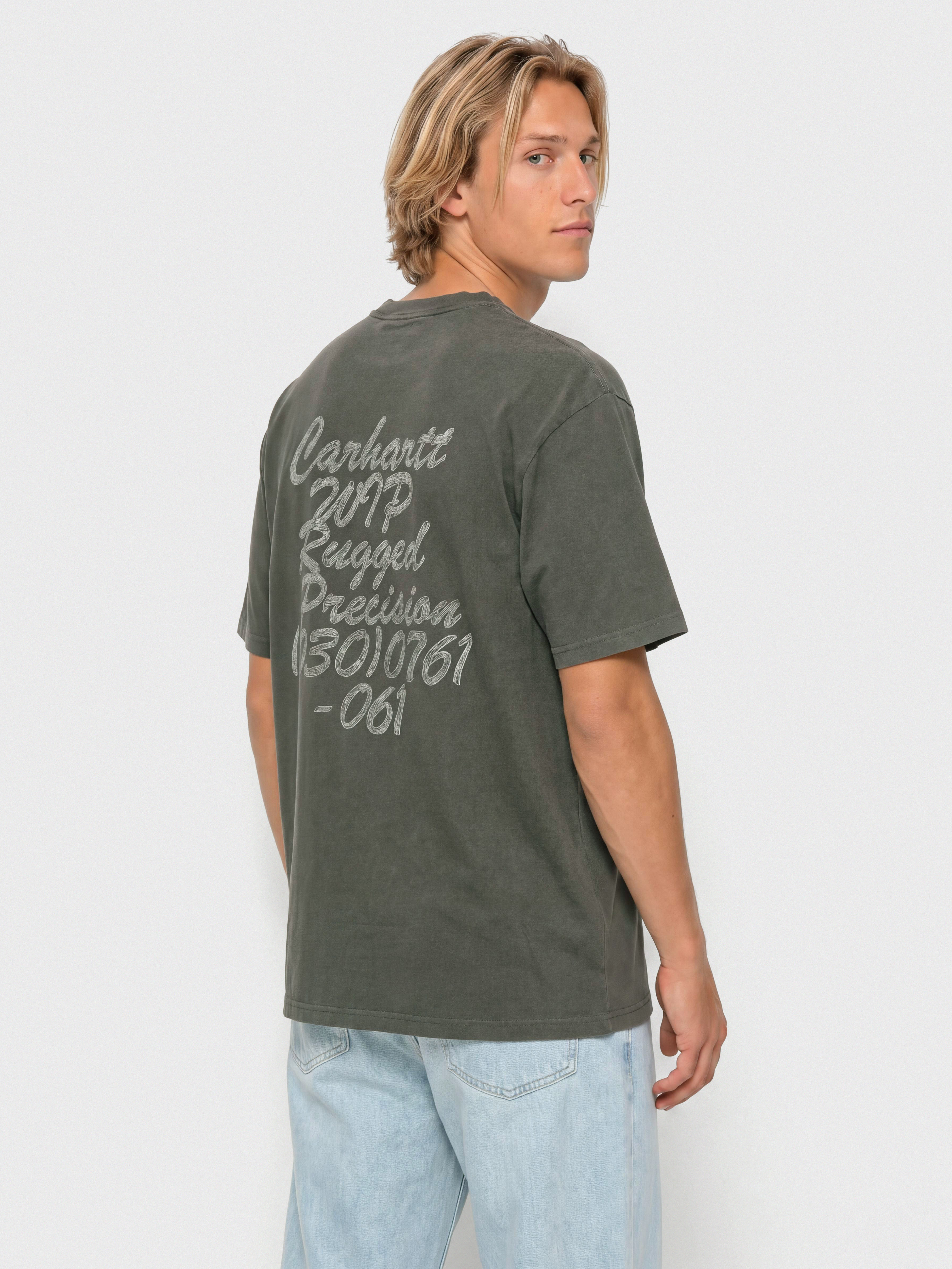 Tricou Carhartt WIP Hatching Script (black/garment dyed)