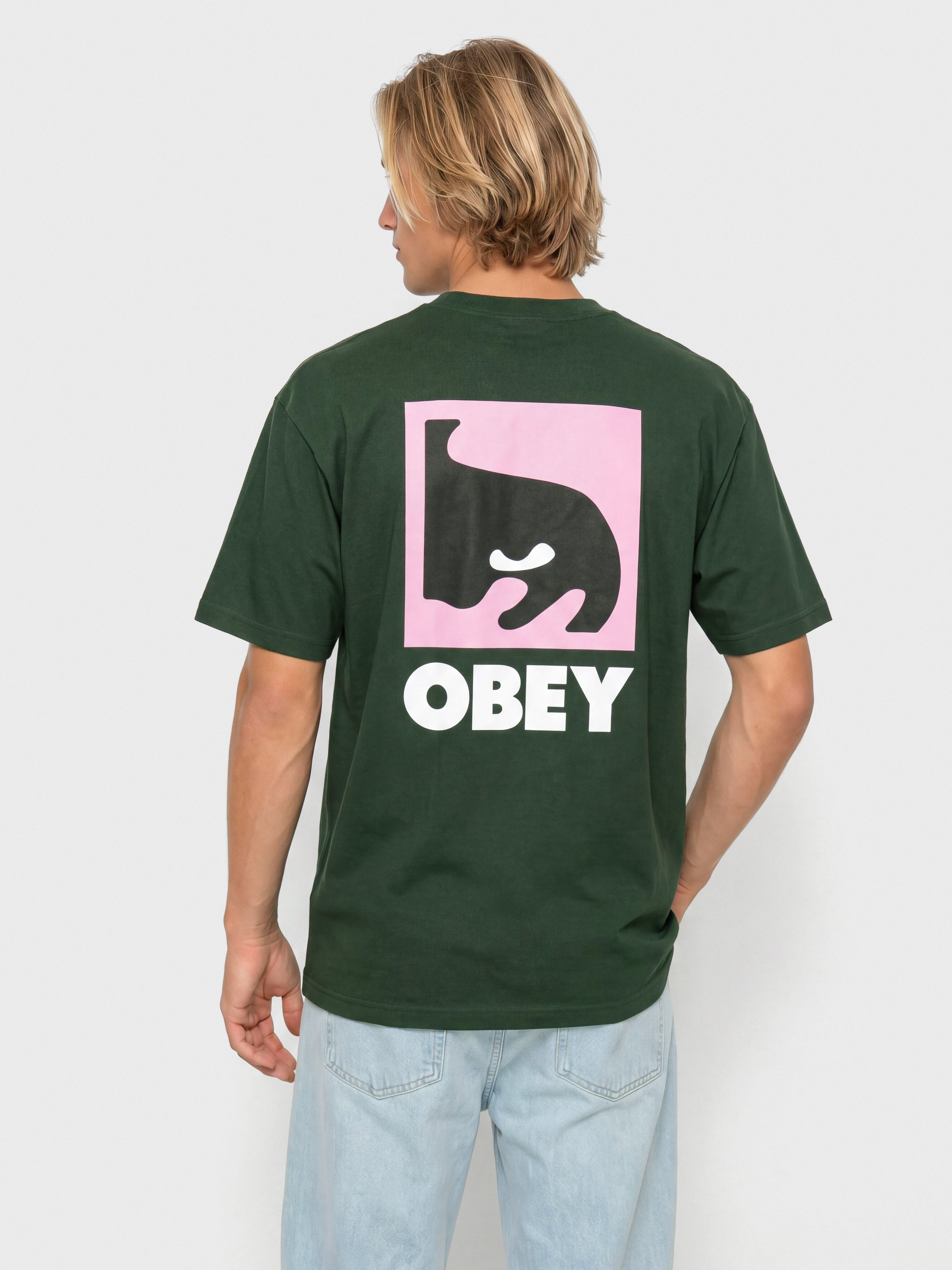 Tricou OBEY Quarter Eye Icon (forest green)
