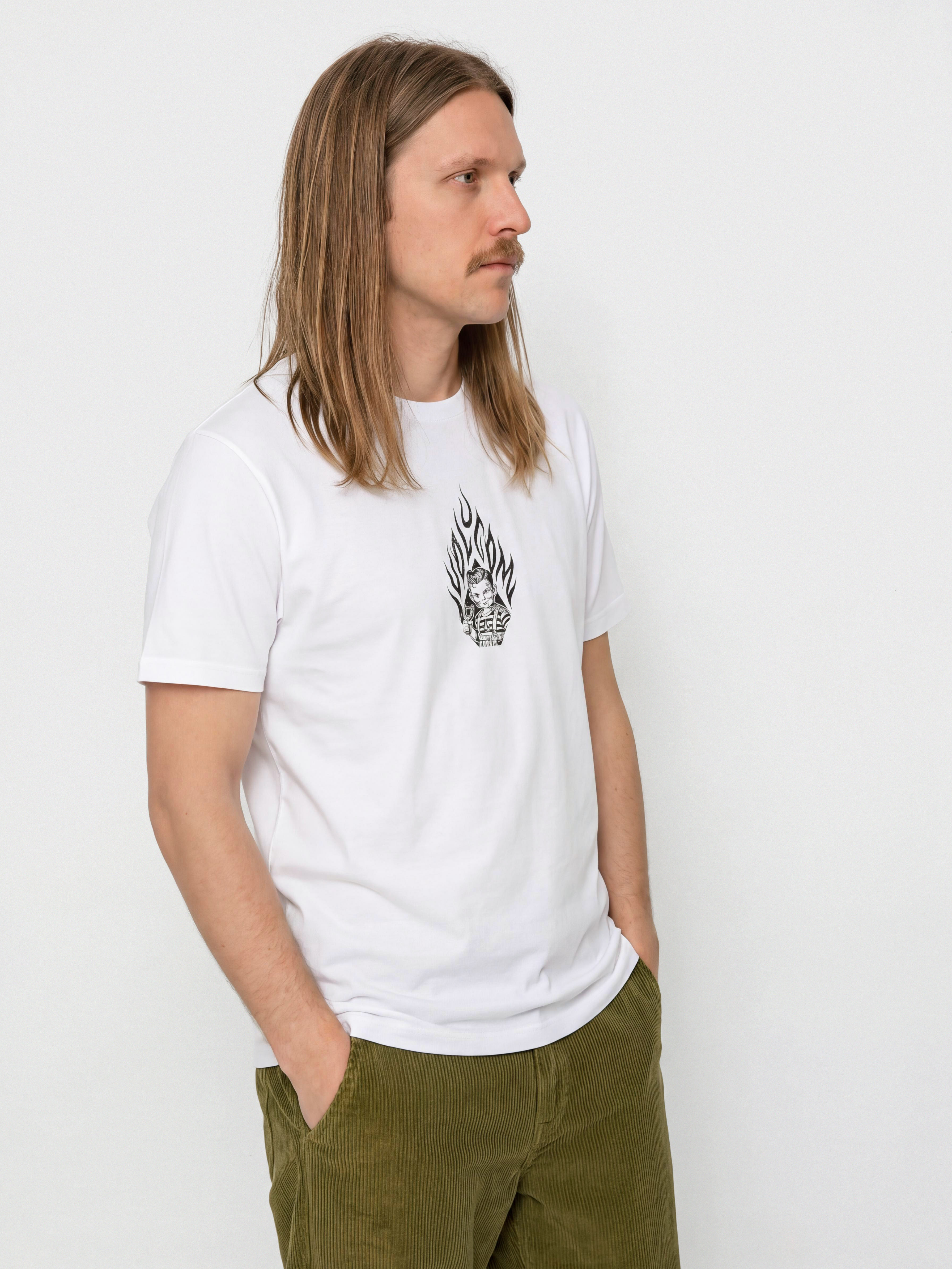 Tricou Volcom Firecar (white)