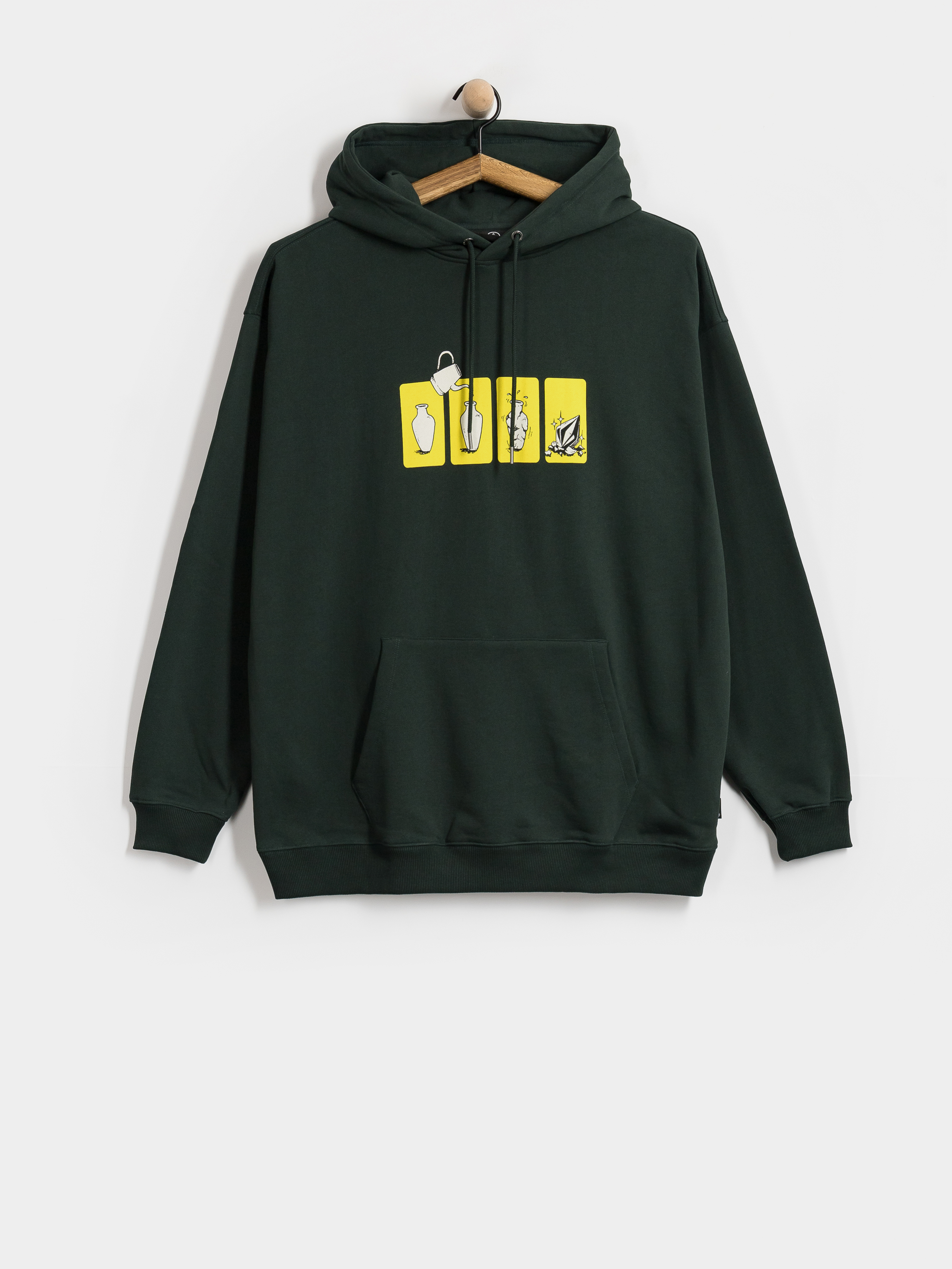 Hanorac cu glugă Volcom Before I Break HD (scarab)