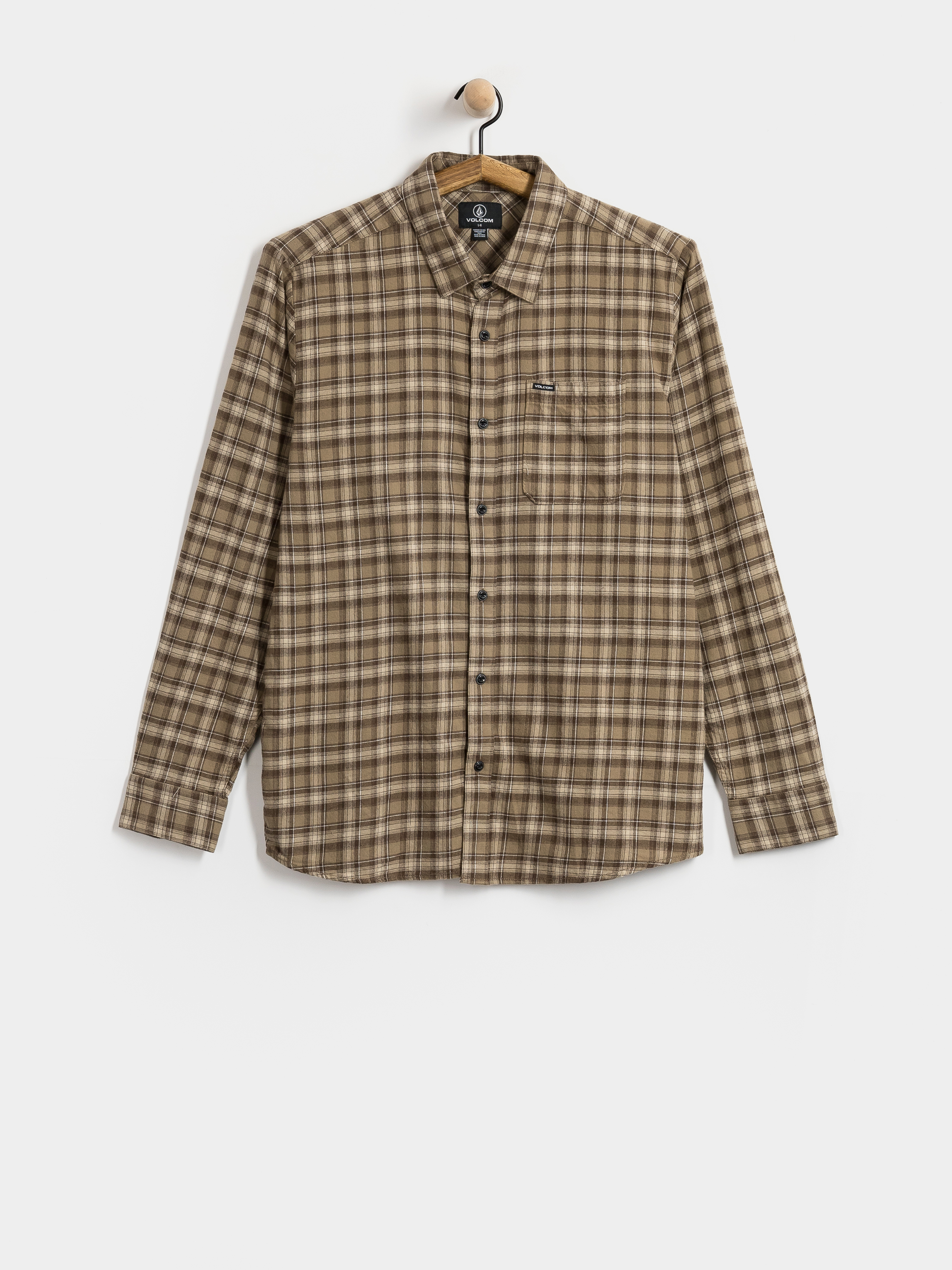 Cu0103mau0219u0103 Volcom Caden Plaid Ls (light khaki)