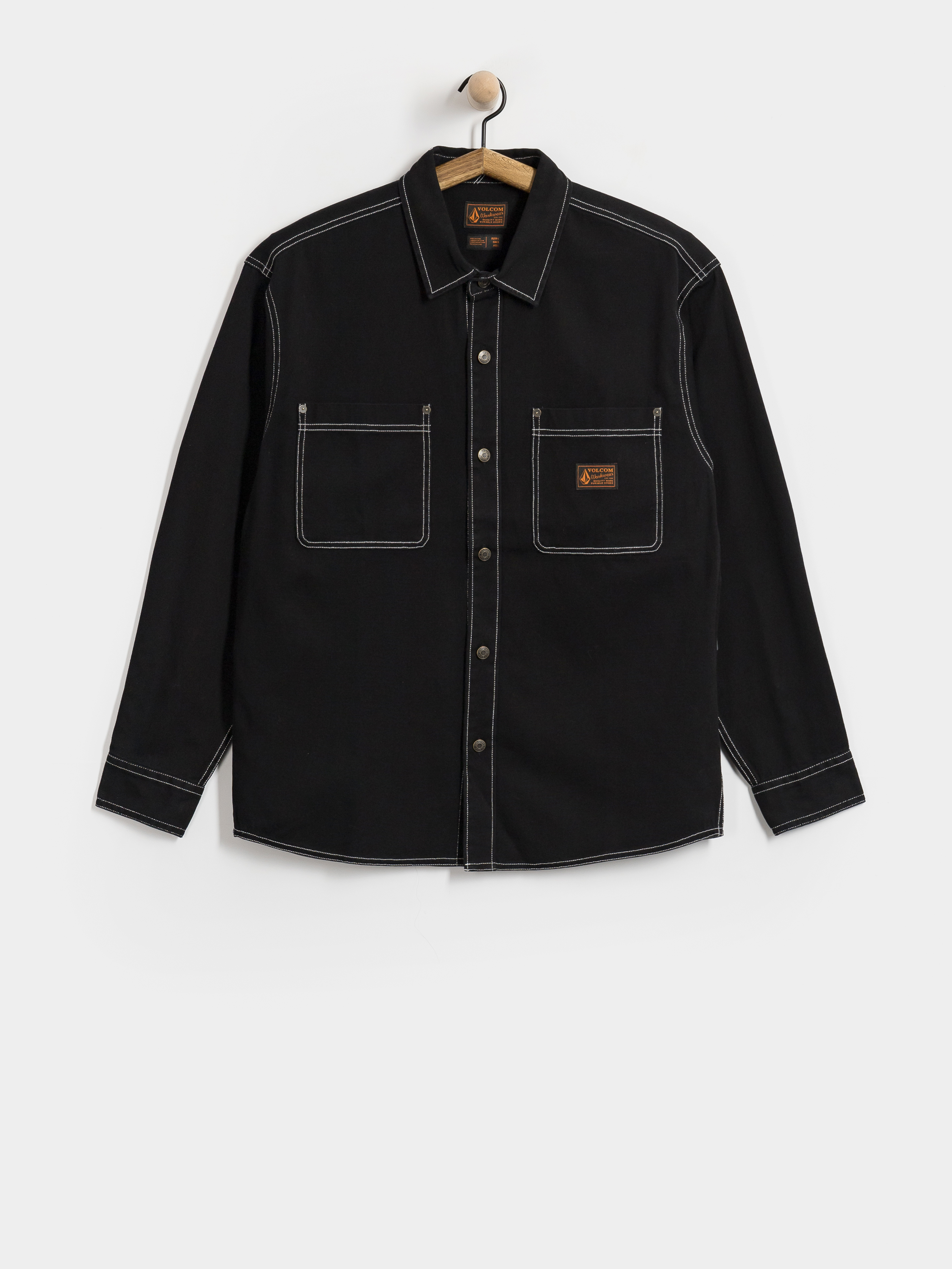 Cămașă Volcom Levelstone Ls (black white)