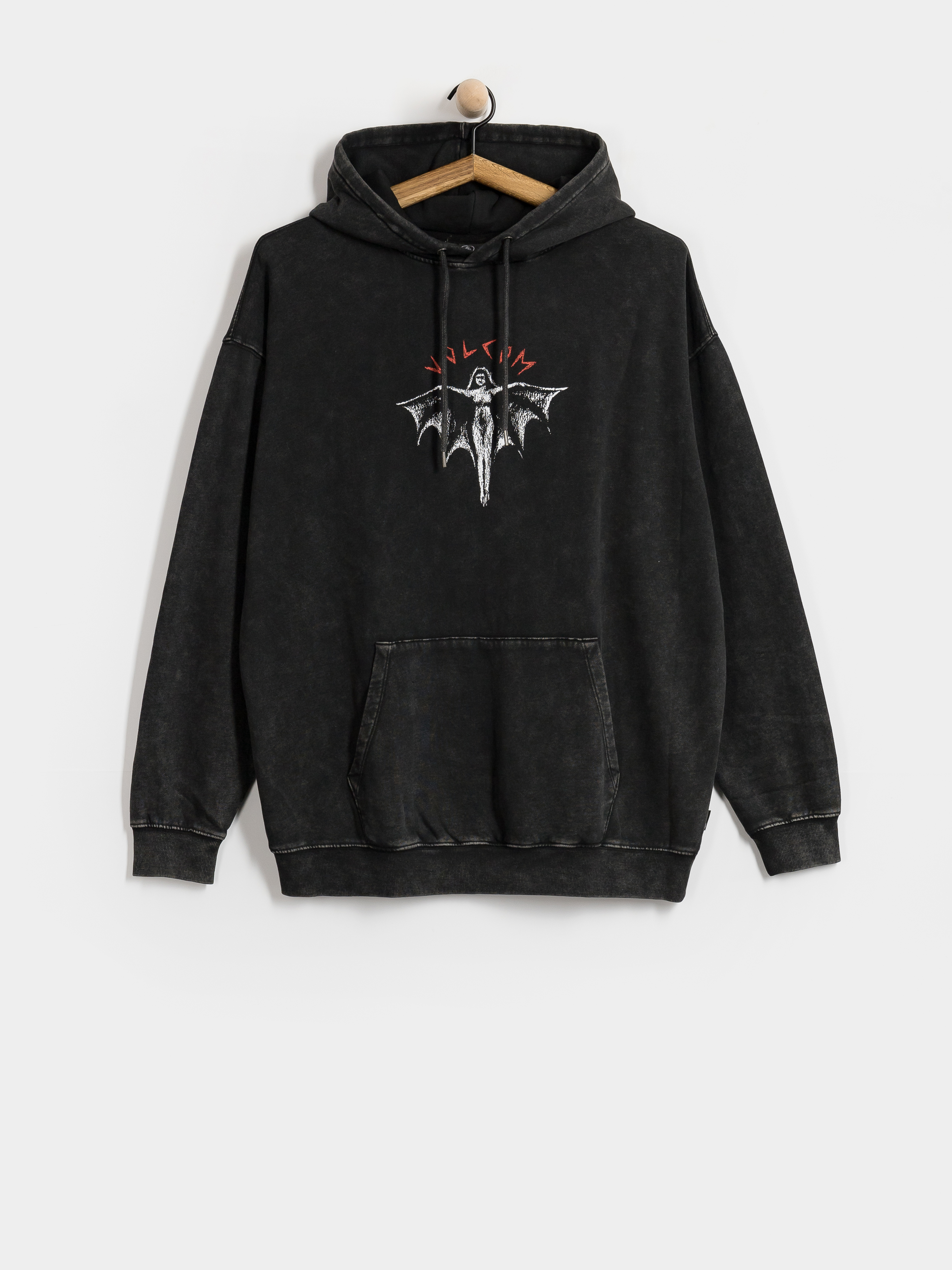 Hanorac cu glugă Volcom Wrong Angel HD (light acid black)