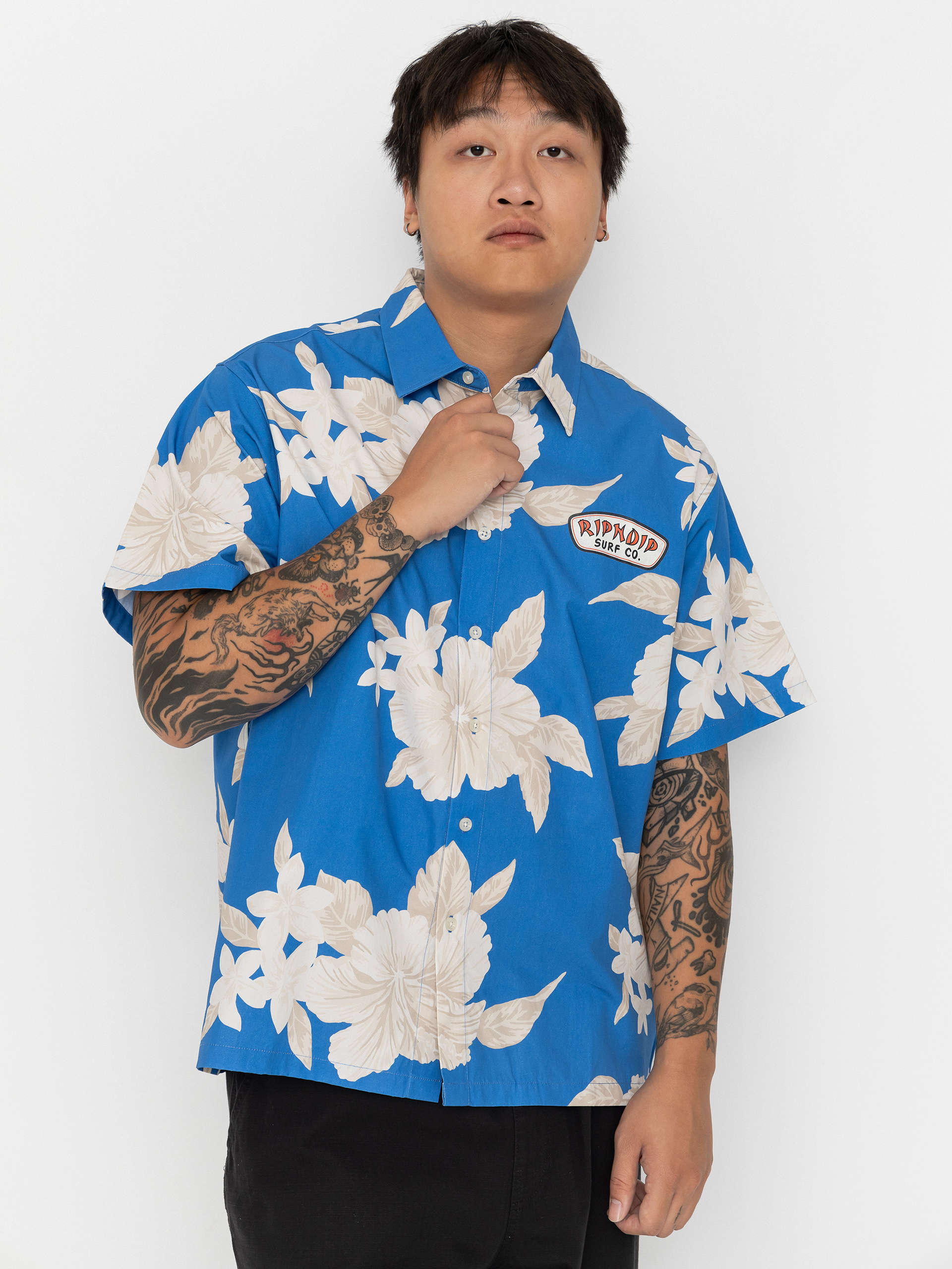 Cămașă RipNDip Surf Co (blue/cream)