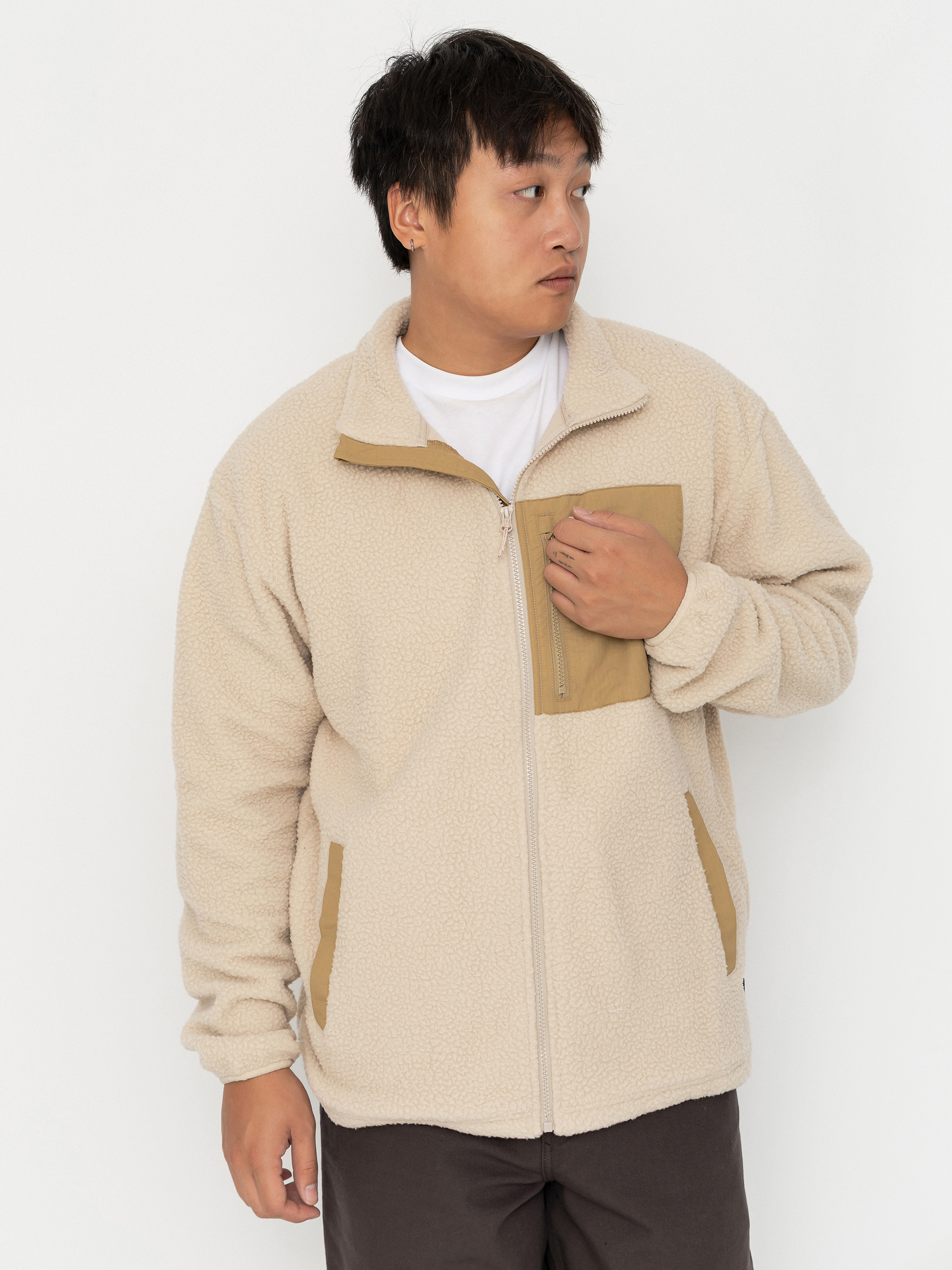 Hanorac din fleece Quiksilver Clean Coast Fz (peyote)