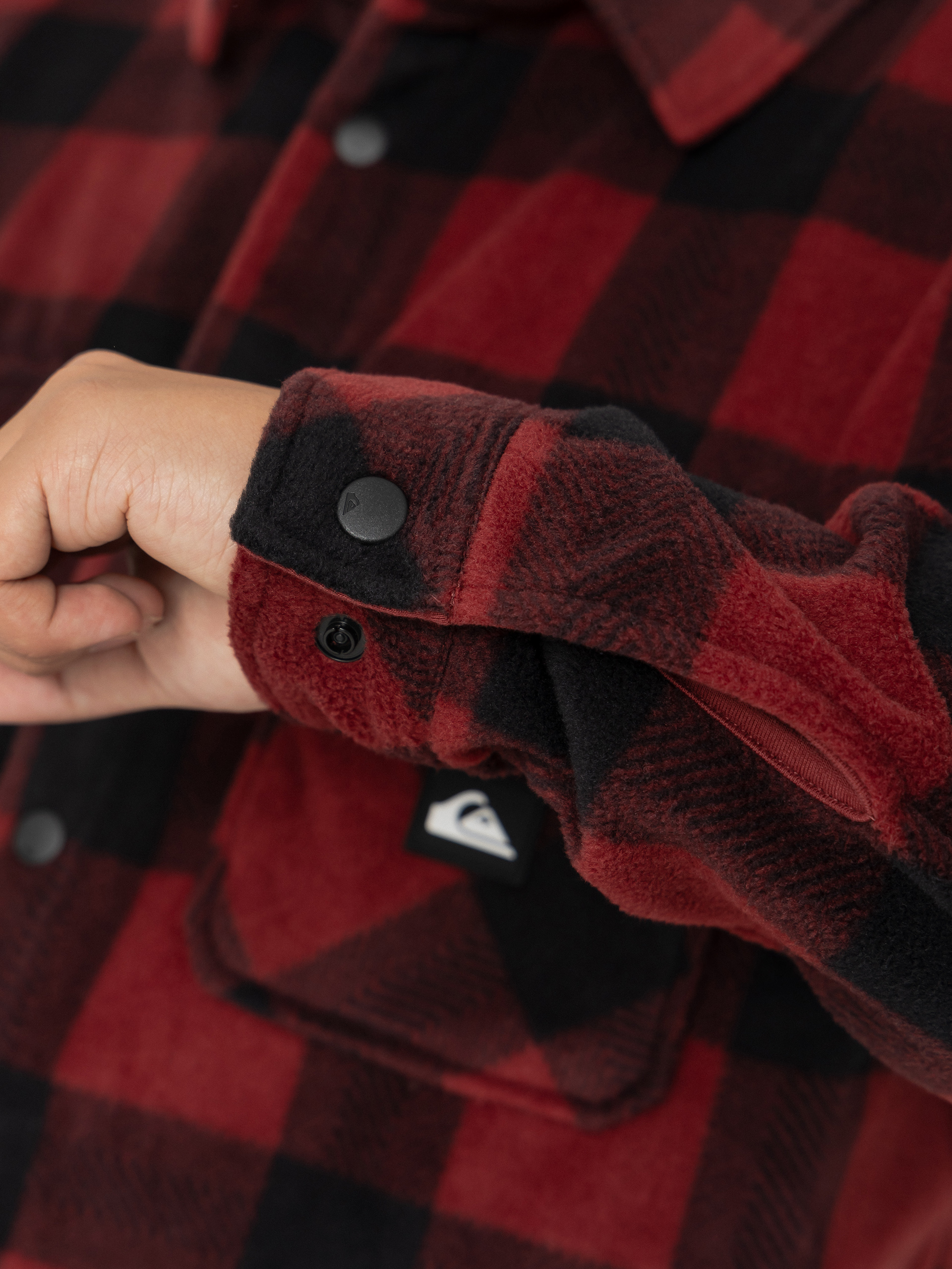Pentru bărbați Hanorac din fleece Quiksilver Venture Polar Fleece Shirt (venture polar oxblood)