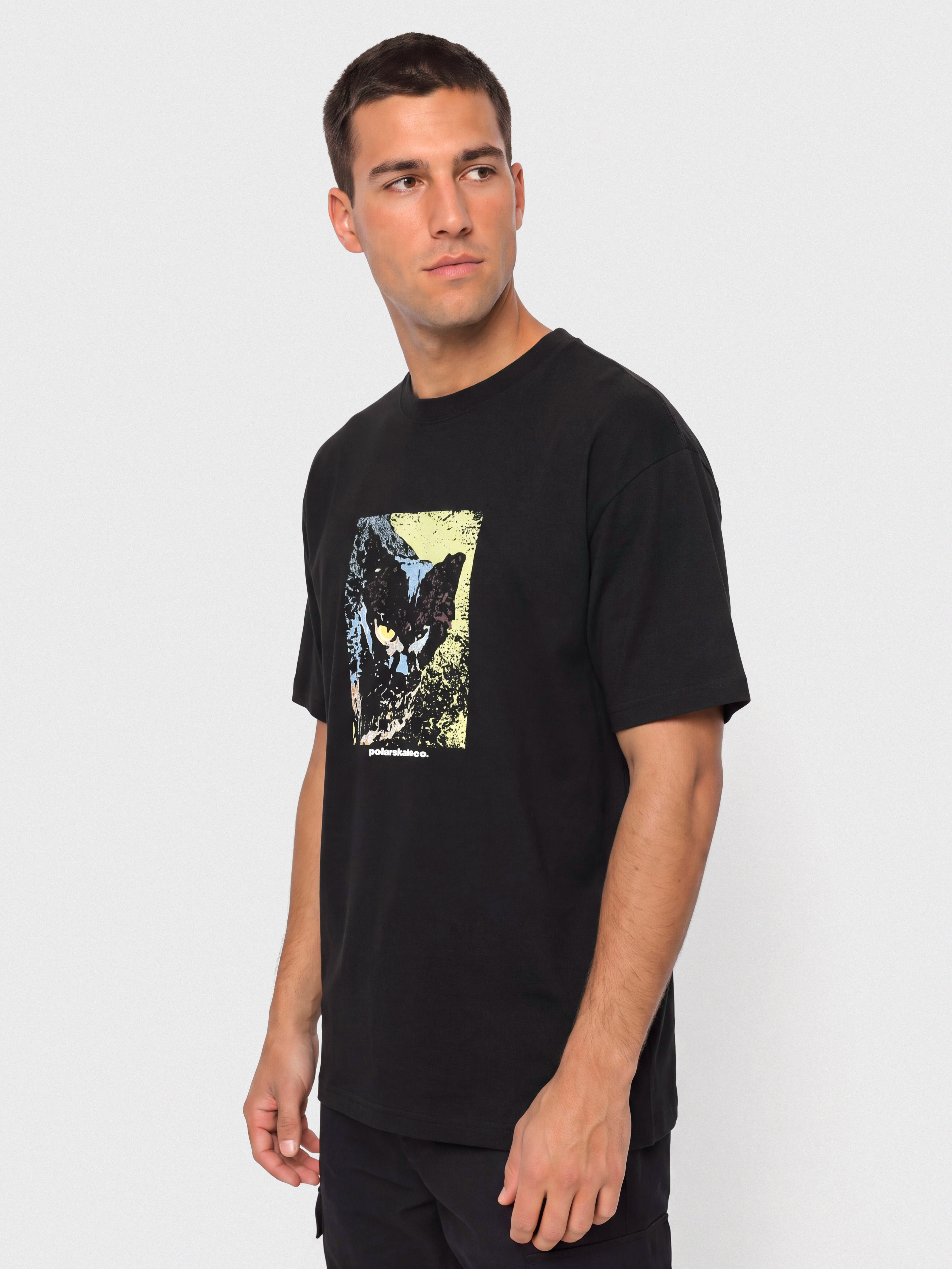 Tricou Polar Skate Cat (black)