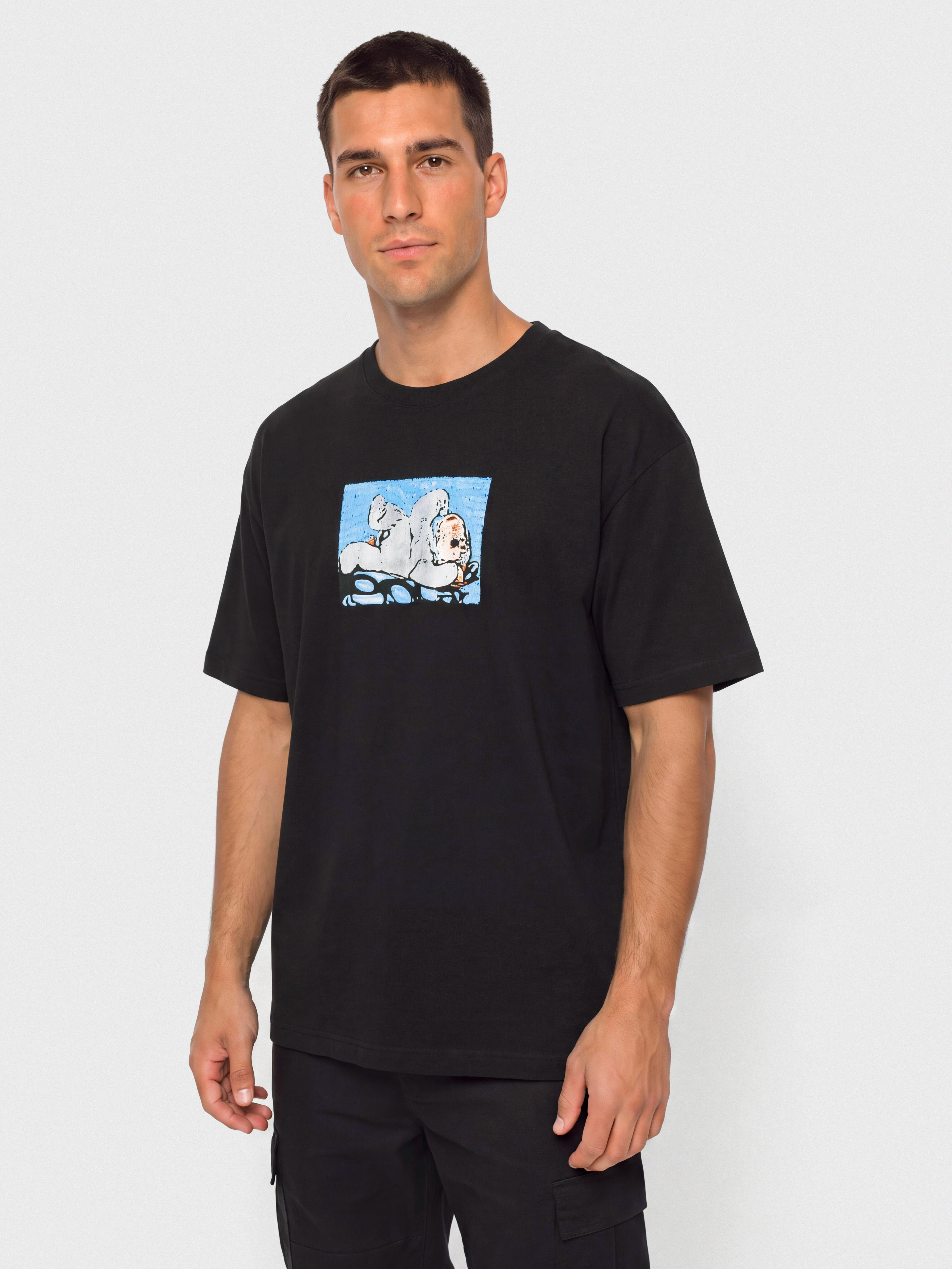 Tricou Polar Skate Lazy Bunny (black)